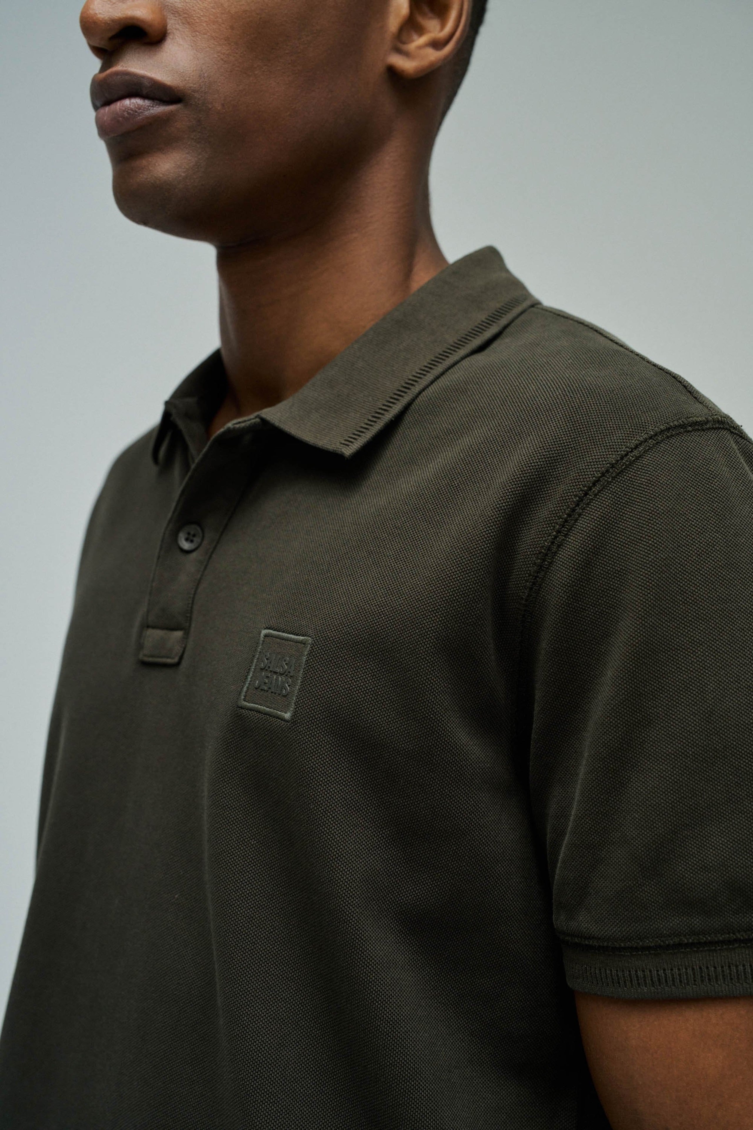 Washed Polo New Details in Dark Green