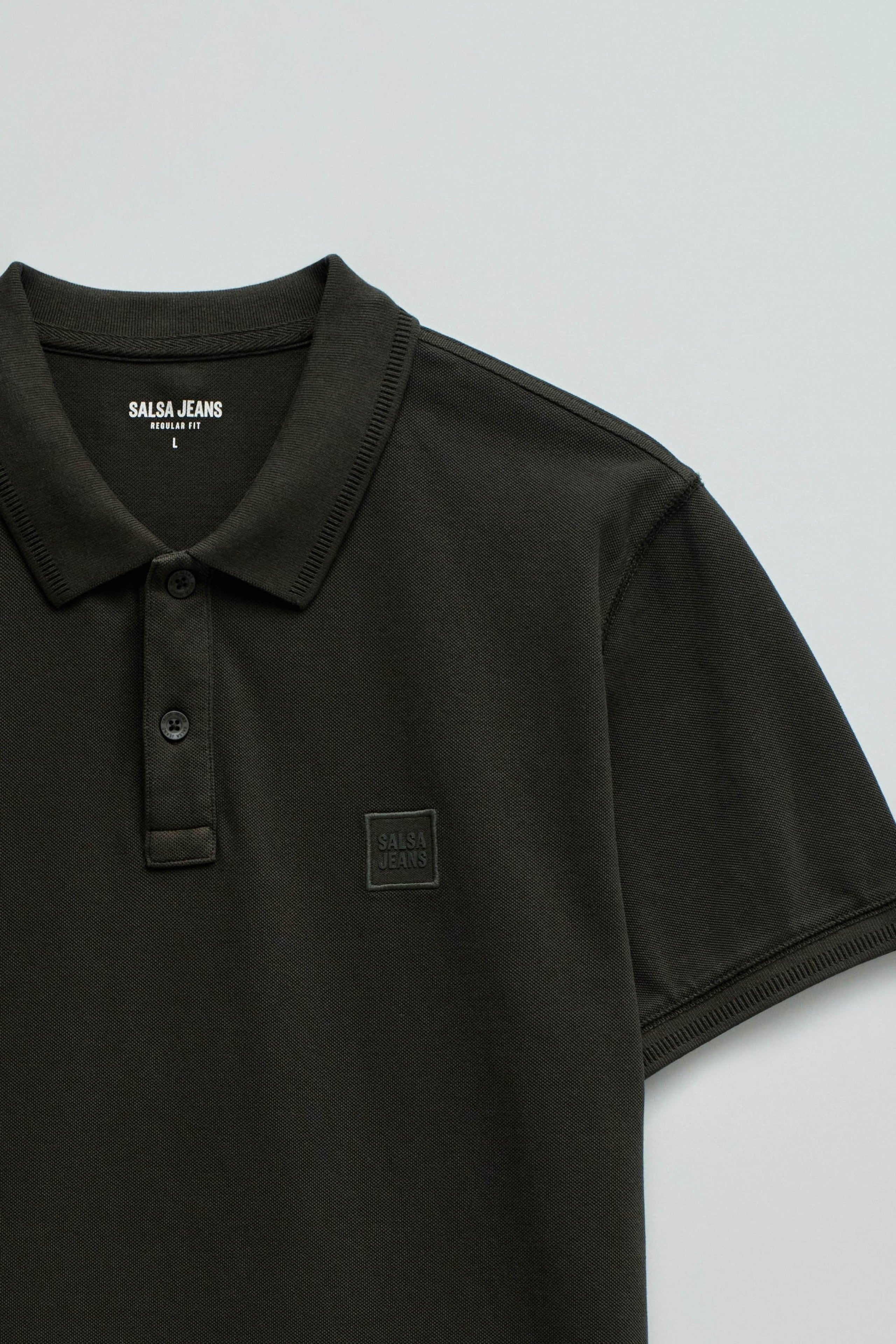 Washed Polo New Details in Dark Green