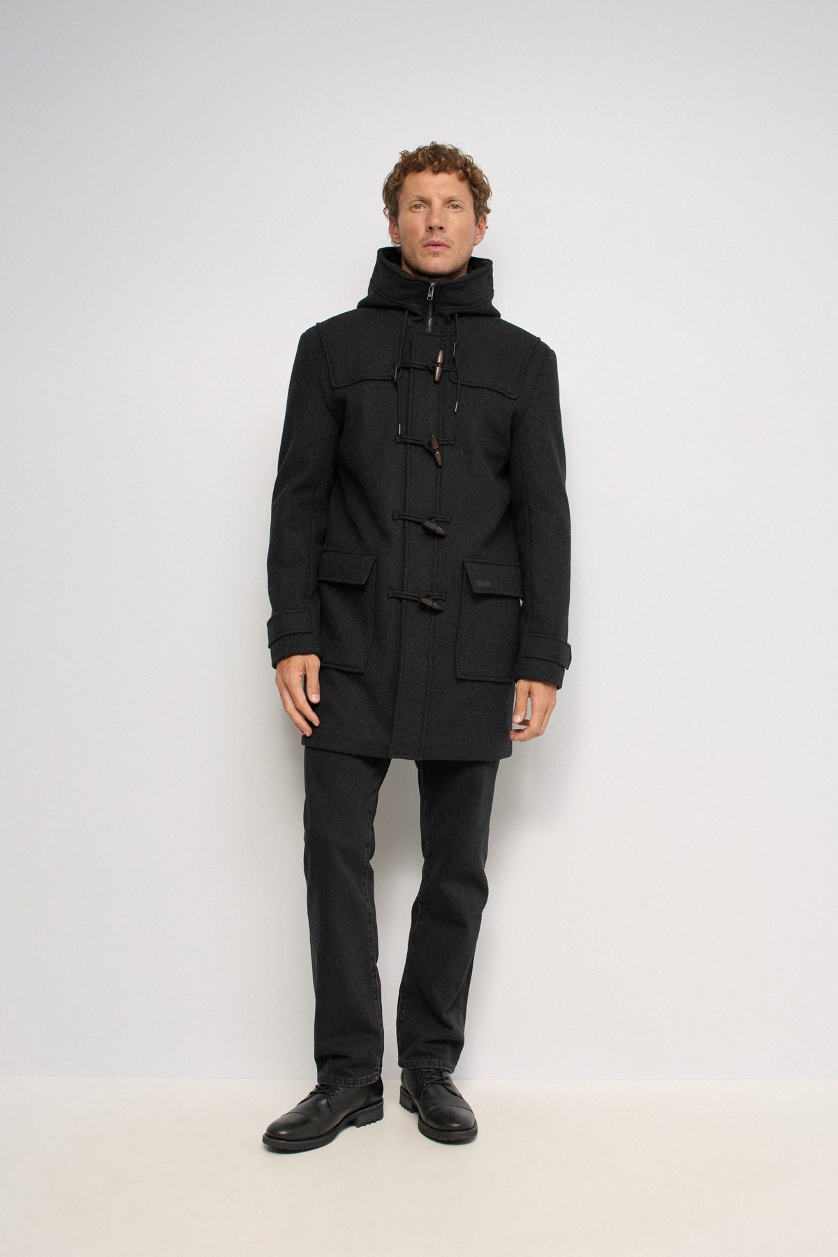 Dufflecoat aus Wollmix in Dark Grey Jacken Salsa Jeans