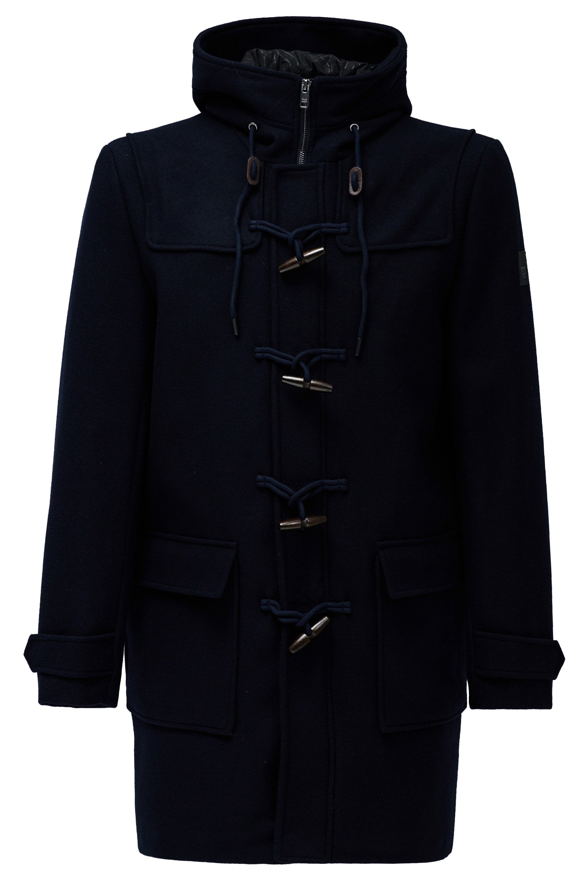 Wool Duffle Coat in Dark Blue Jacken Salsa Jeans