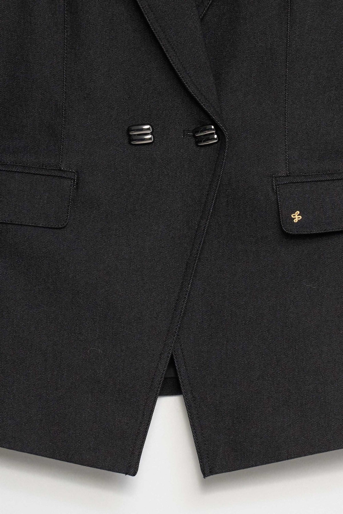 Dark Wash Blazer in Black Jacken Salsa Jeans