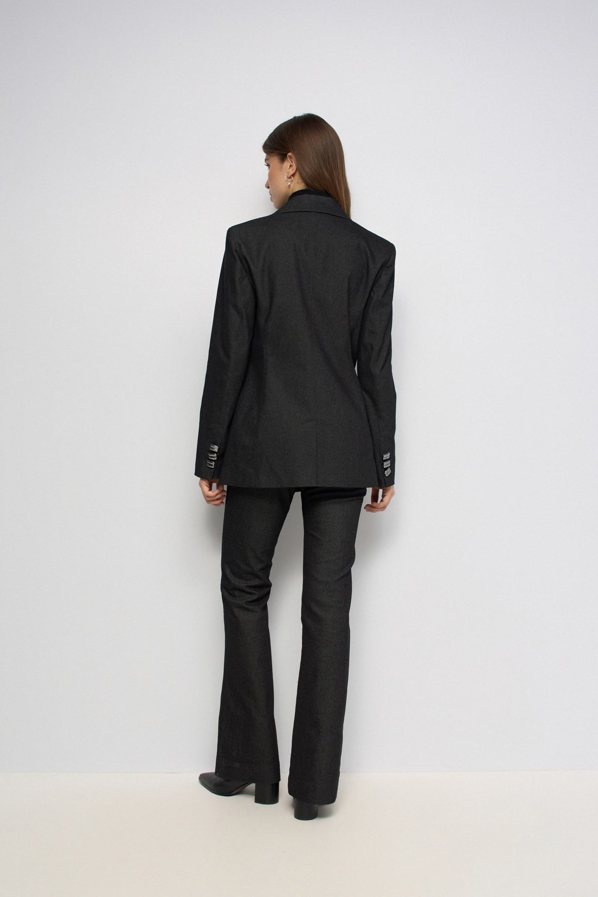 Dark Wash Blazer in Black Jacken Salsa Jeans
