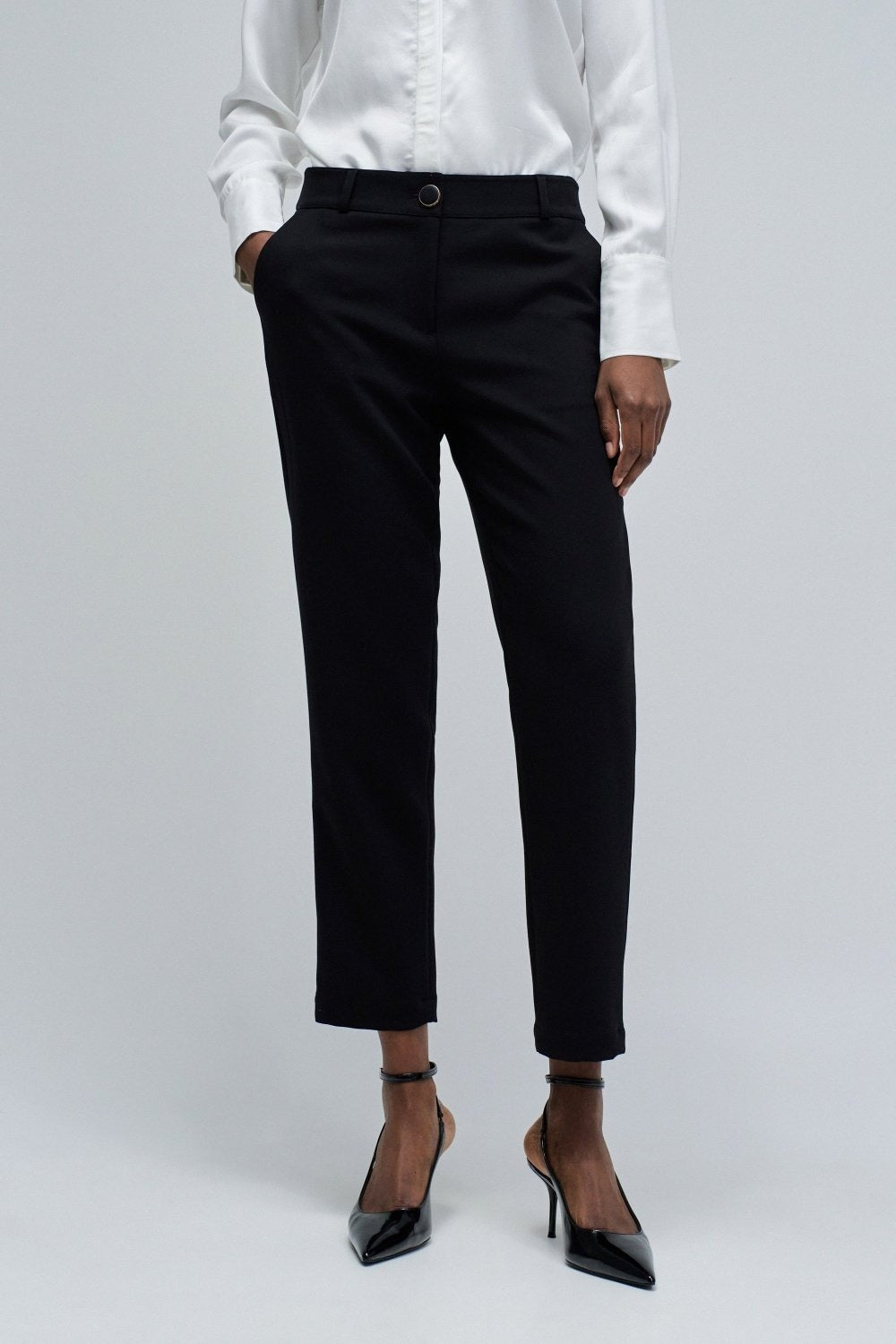 Basic High Waist Chino in Black Hosen Salsa Jeans