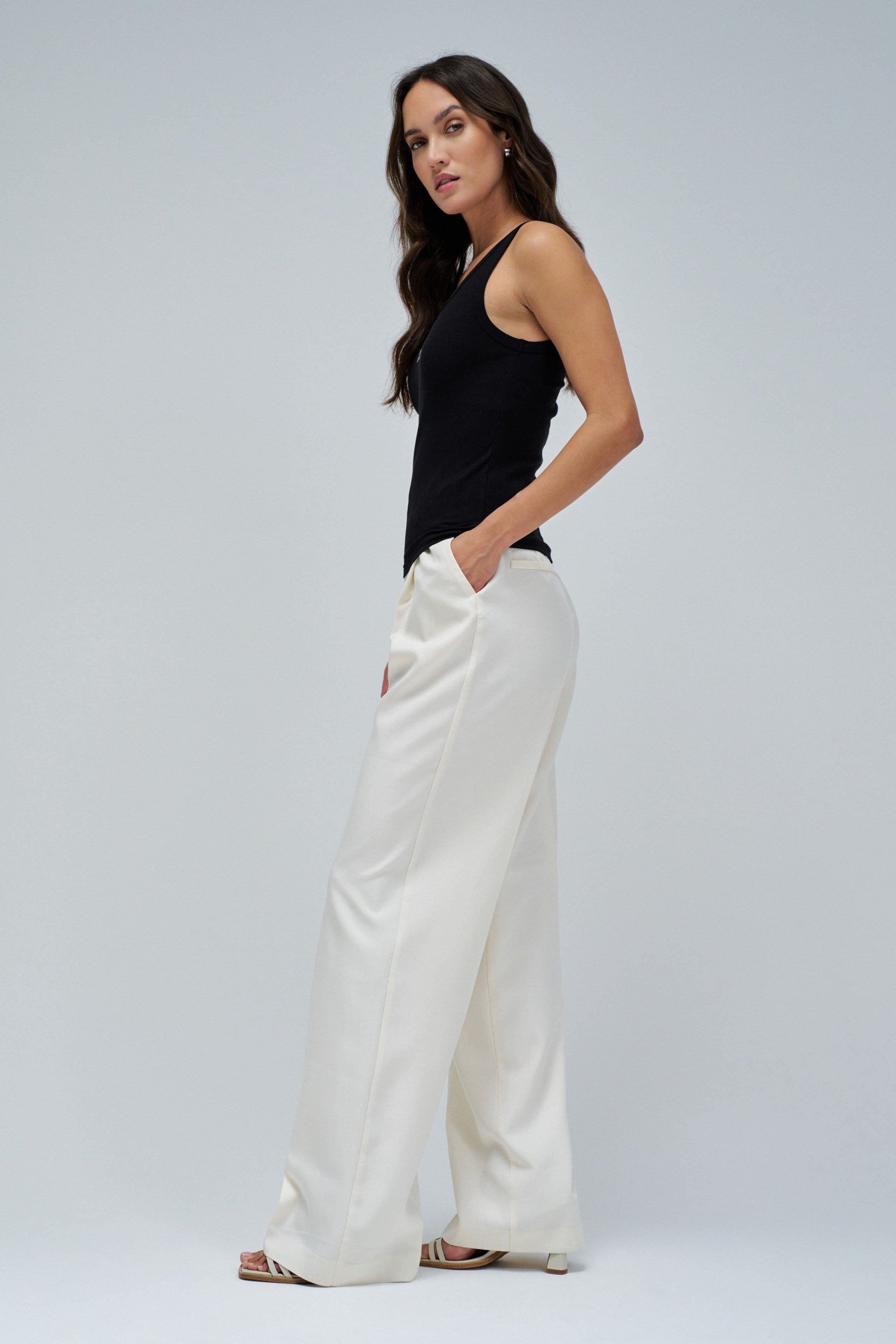 Tank Top With Embroidered Branding in Black T-Shirts Salsa Jeans
