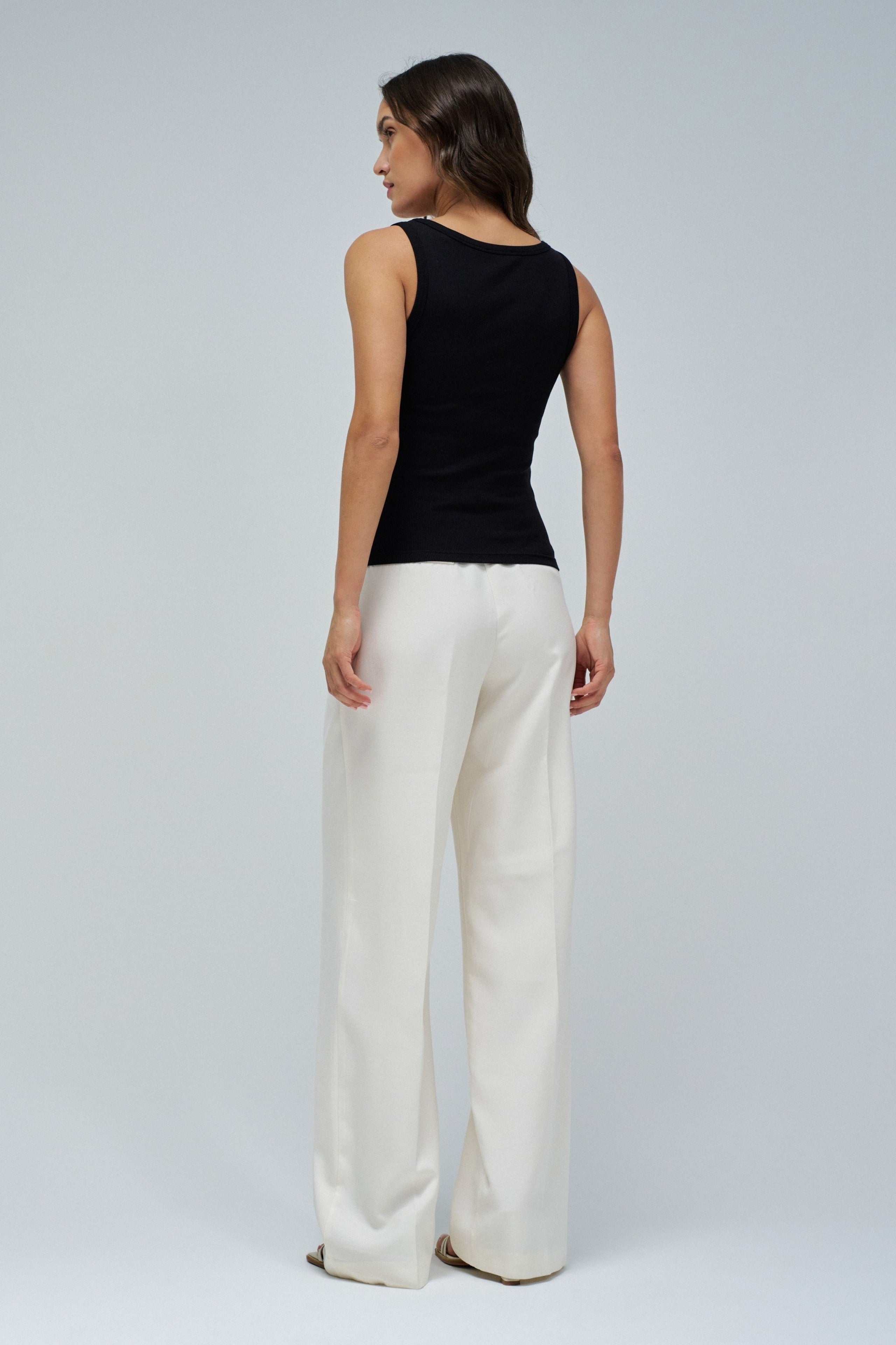 Tank Top With Embroidered Branding in Black