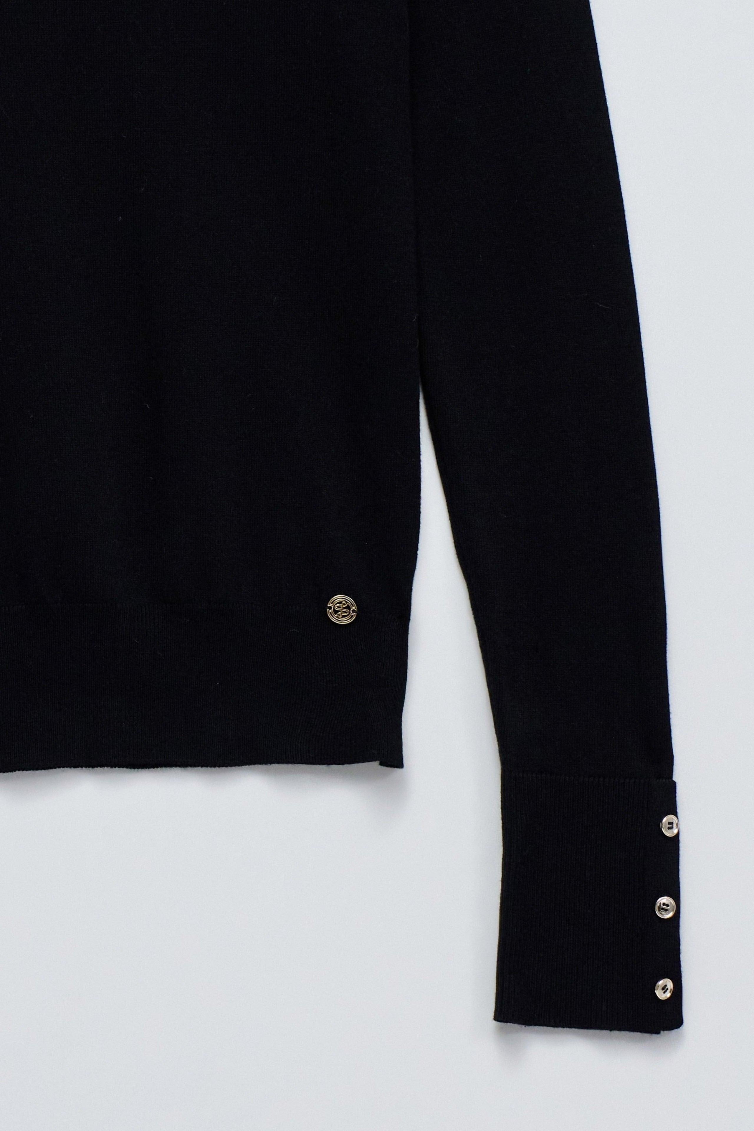 Basic Long Sleeve in Black Pullover Salsa Jeans