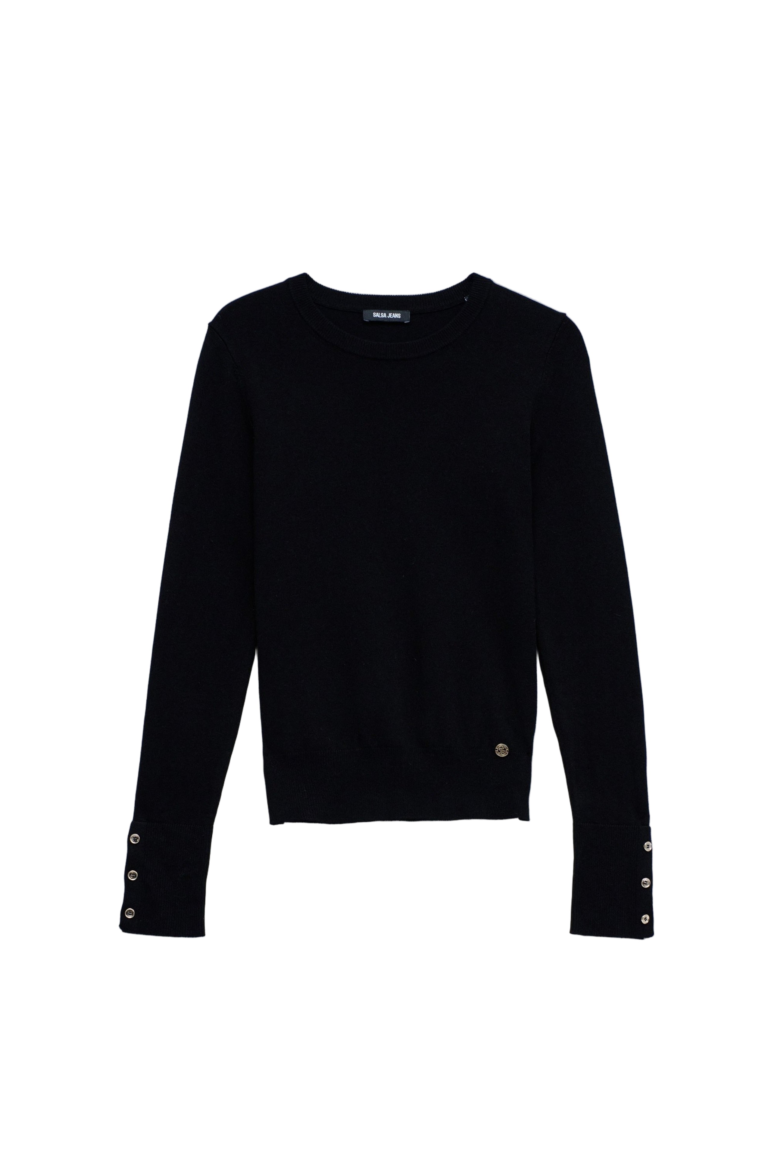 Basic Long Sleeve in Black Pullover Salsa Jeans