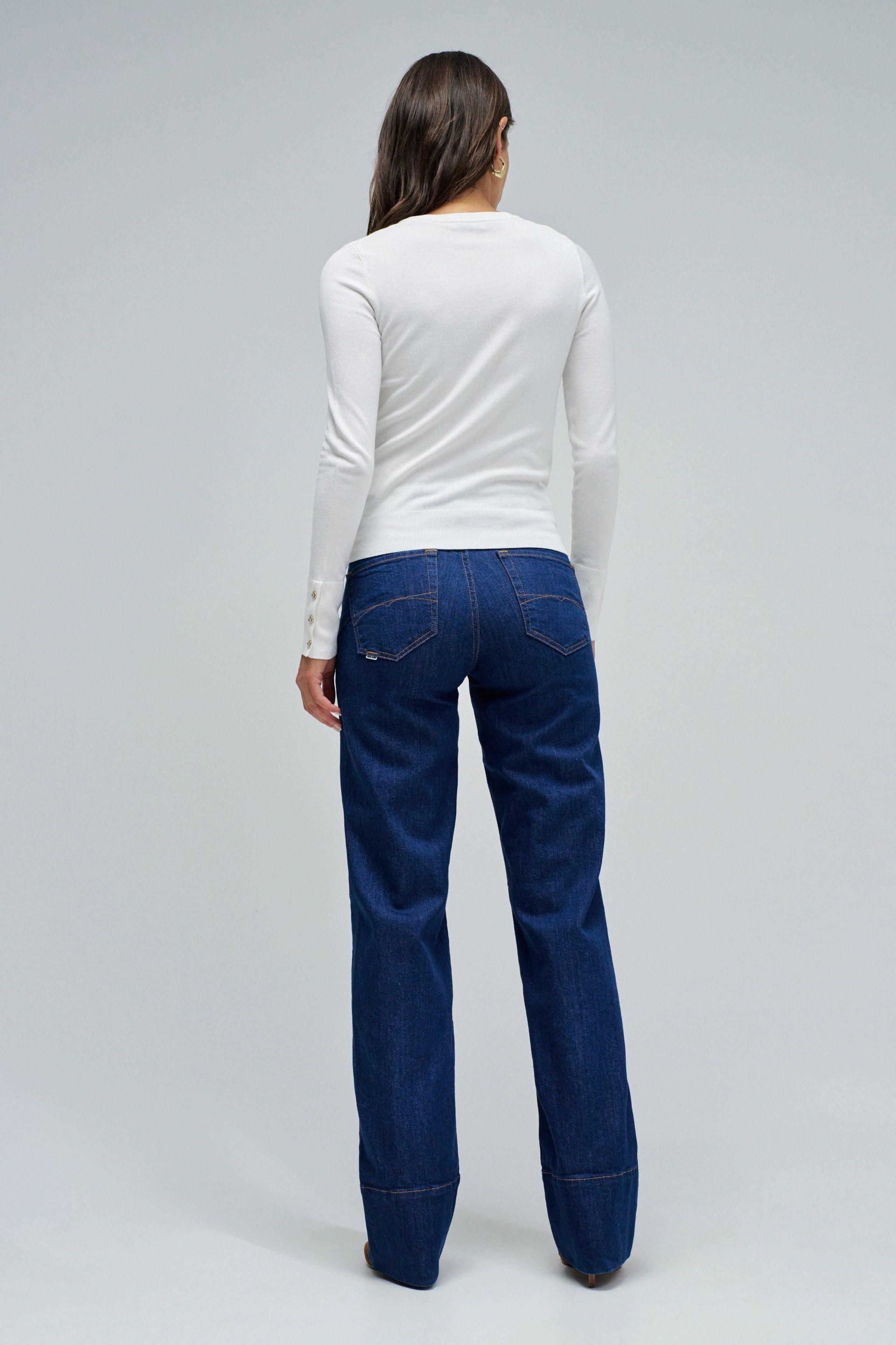 Basic Long Sleeve in Light Pearl Pullover Salsa Jeans