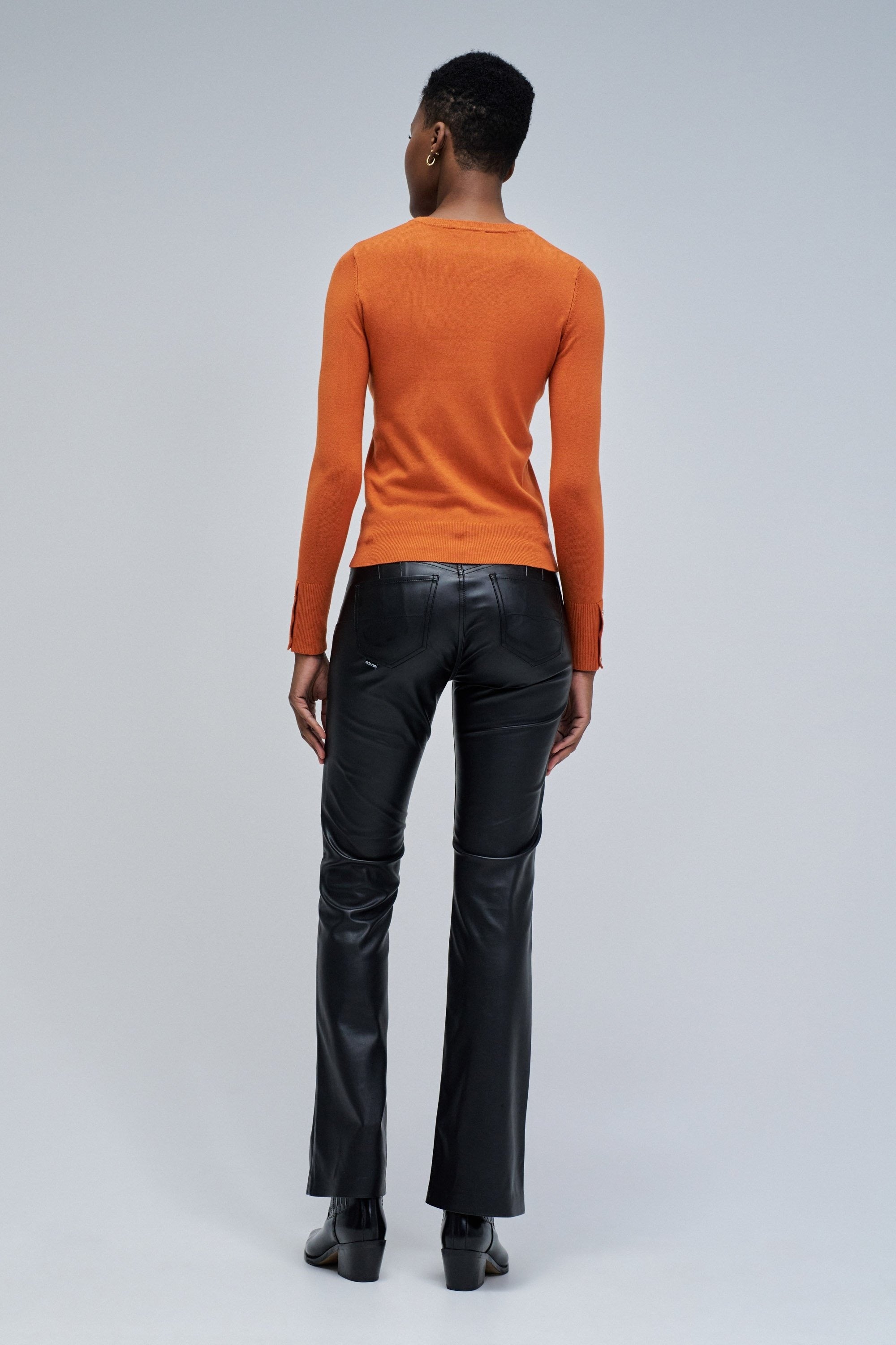 Basic Long Sleeve in Medium Orange Pullover Salsa Jeans