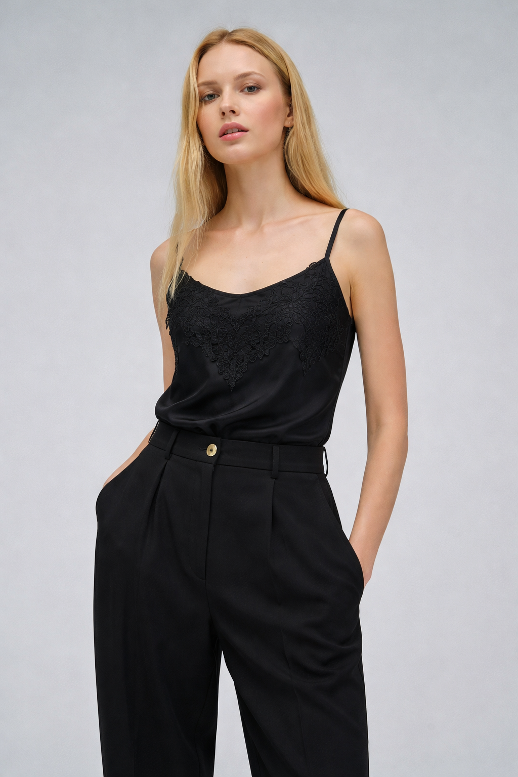 Lace Top in Black T-Shirts Salsa Jeans