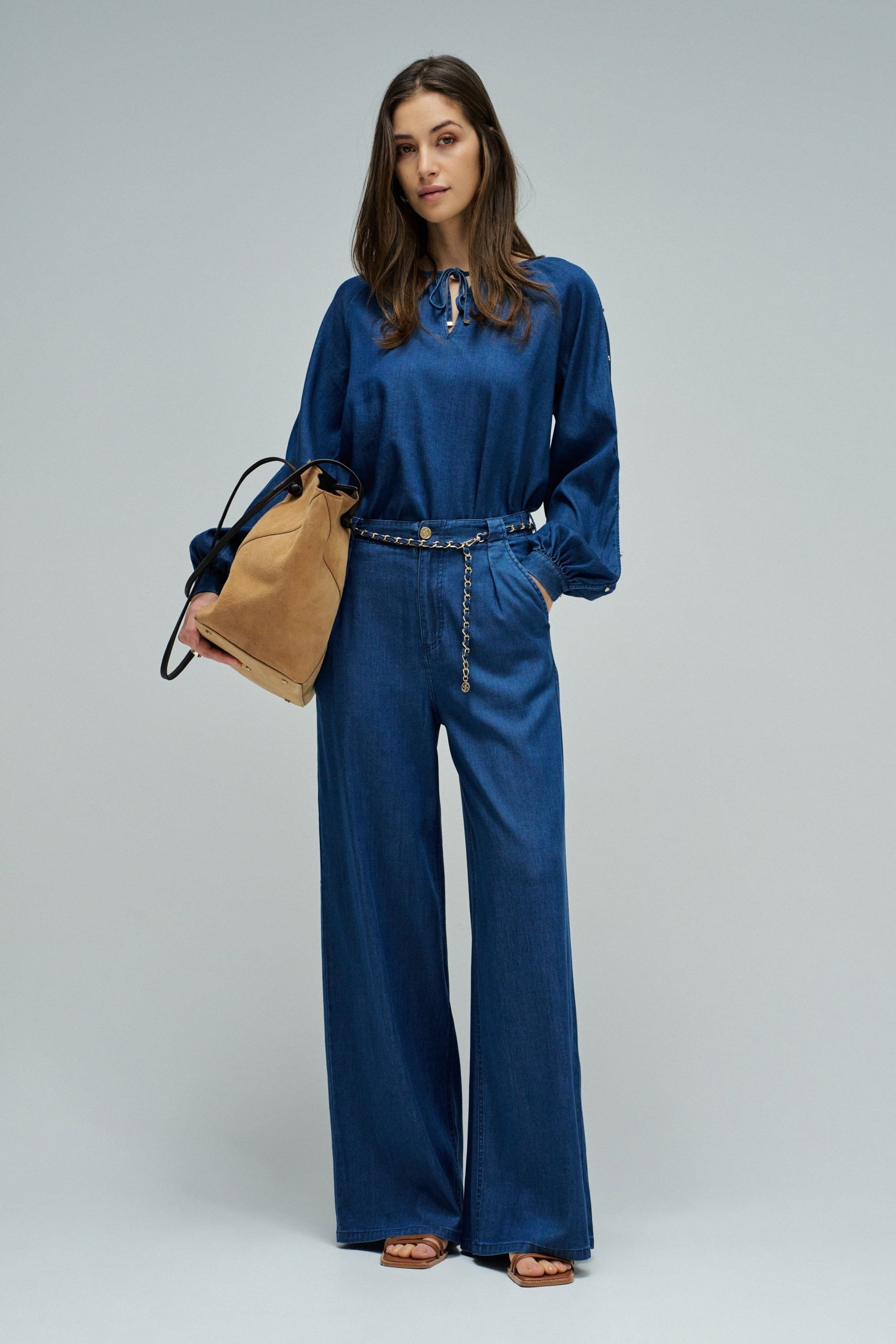 Chino Chain Belt in Dark Wash Hosen Salsa Jeans