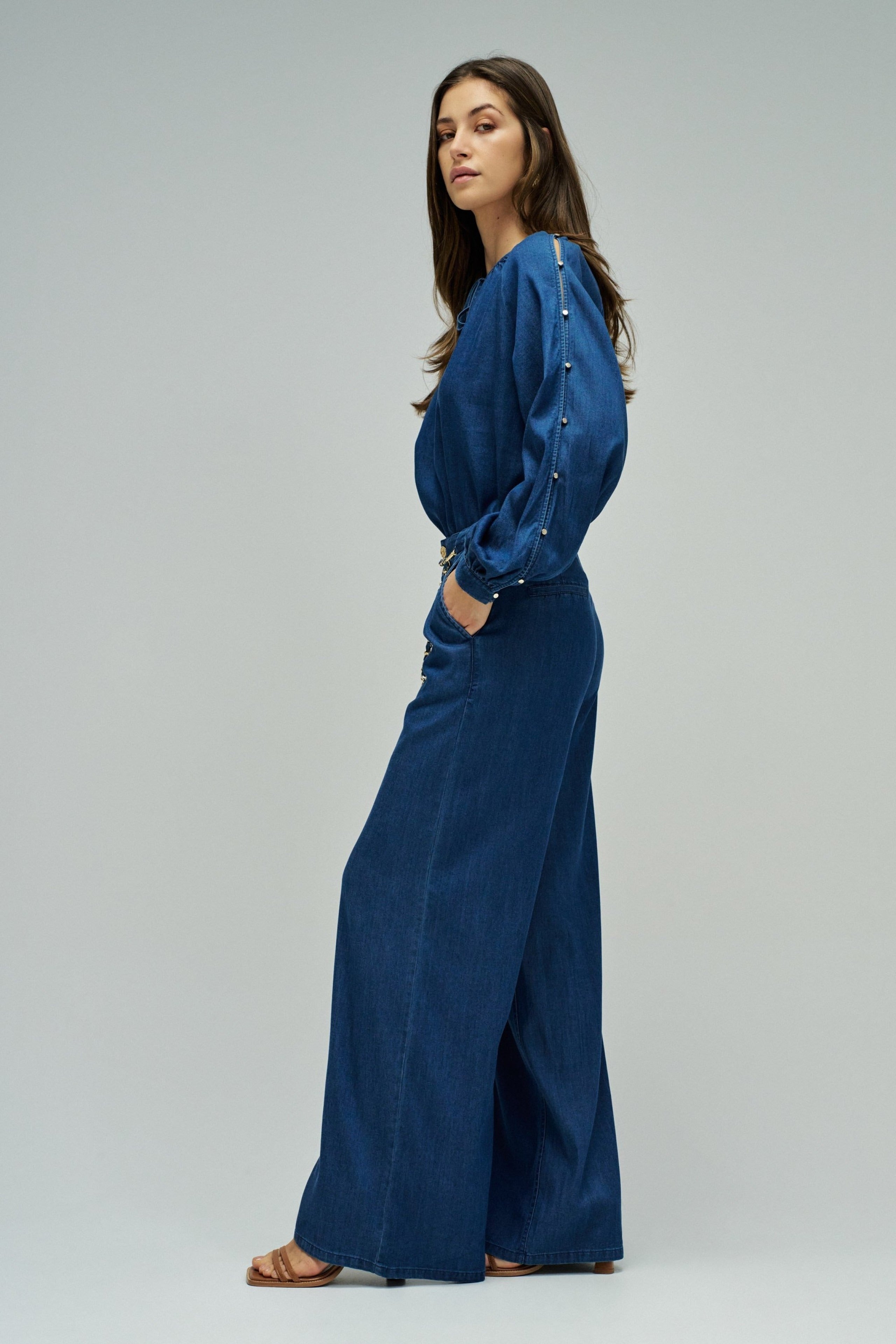 Chino Chain Belt in Dark Wash Hosen Salsa Jeans