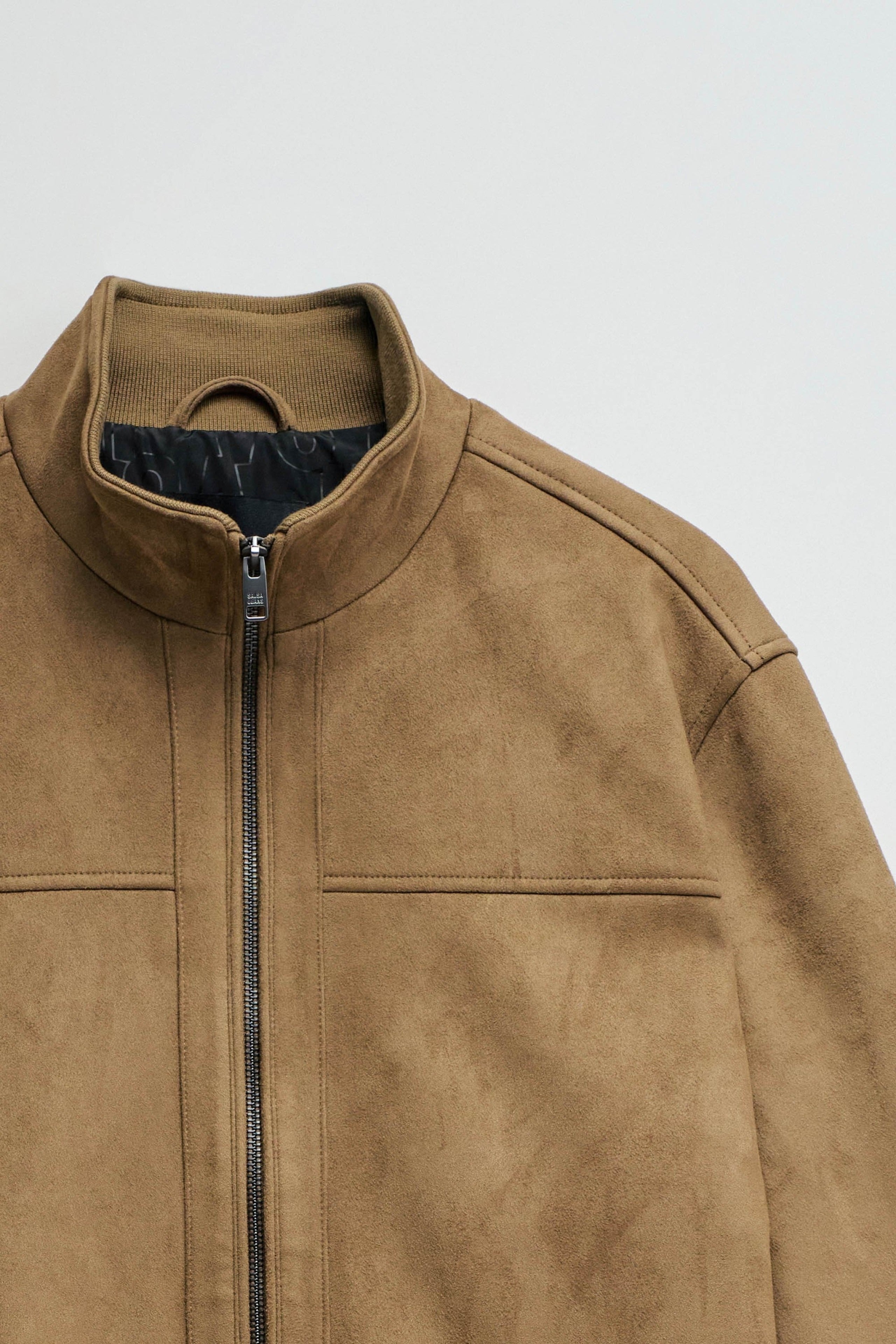 Faux Suede Bomberjacke in Medium Brown Jacken Salsa Jeans