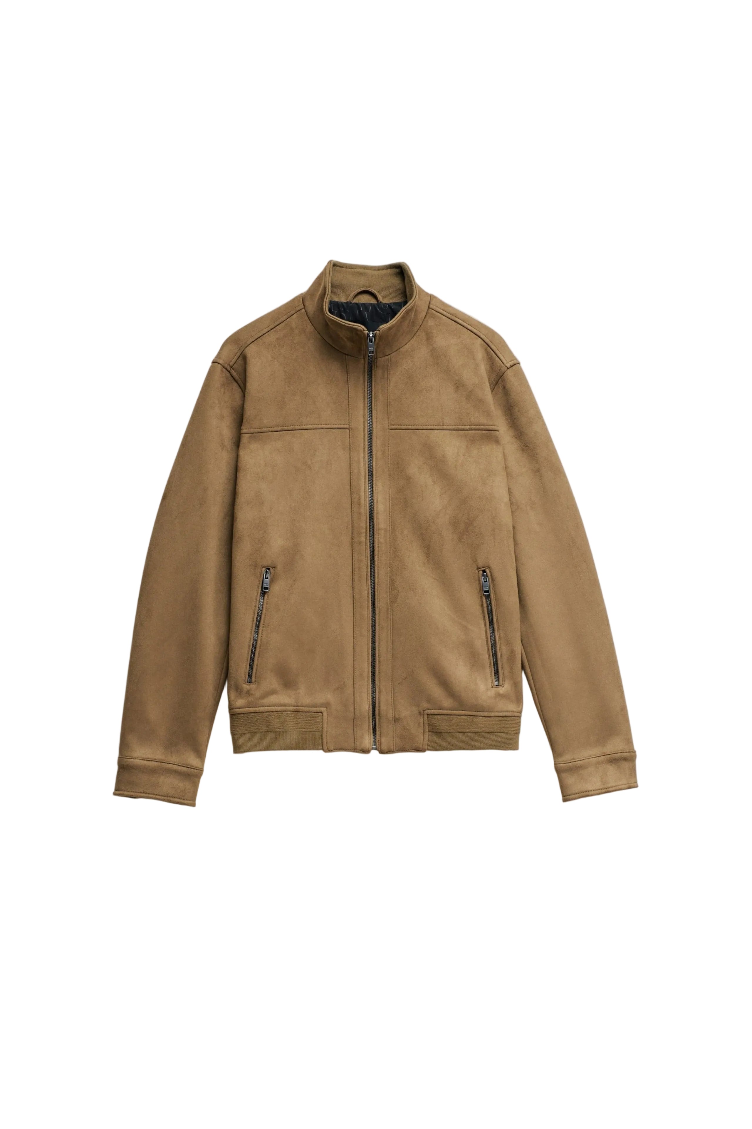 Faux Suede Bomberjacke in Medium Brown Jacken Salsa Jeans