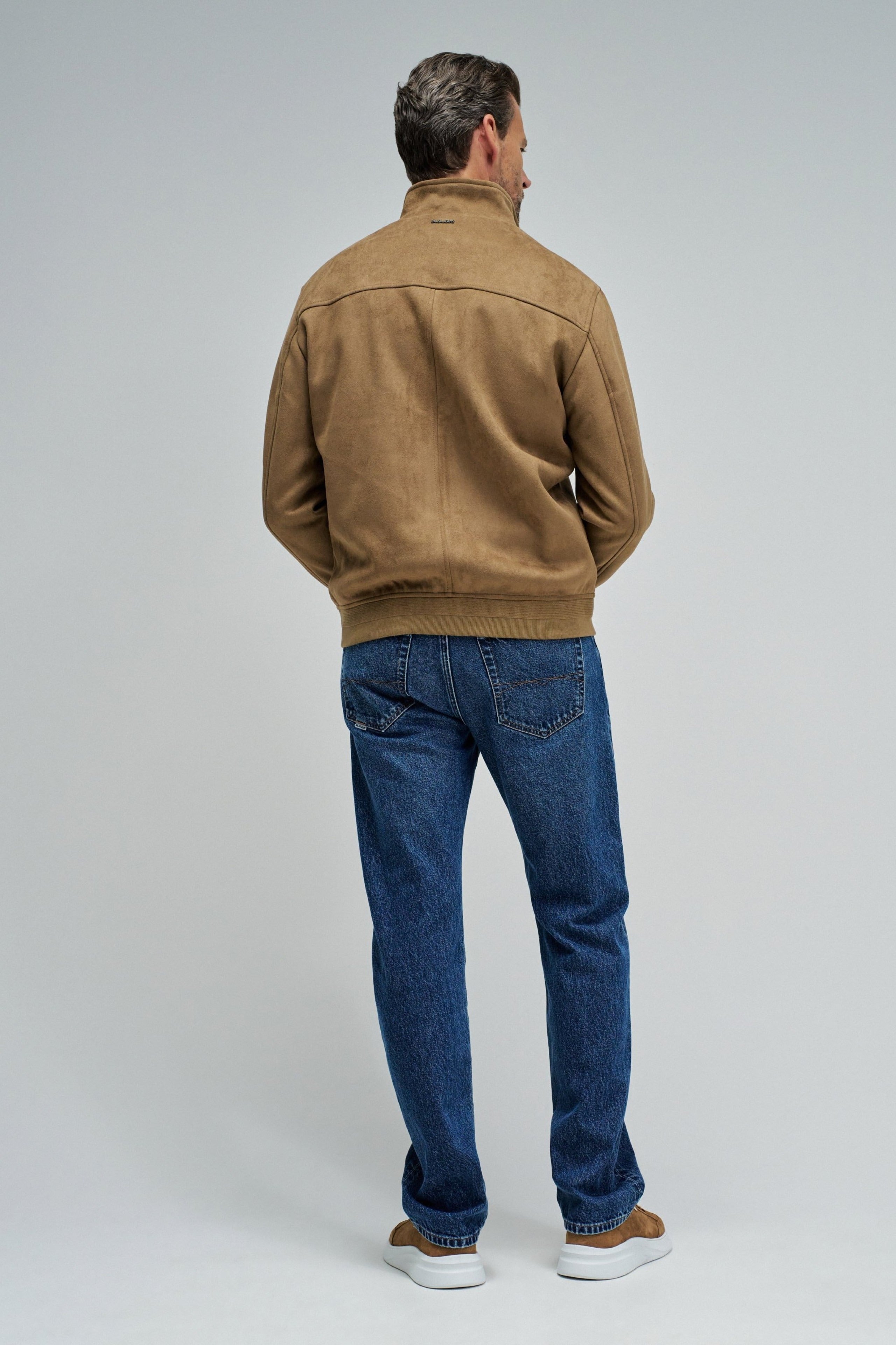 Faux Suede Bomberjacke in Medium Brown Jacken Salsa Jeans