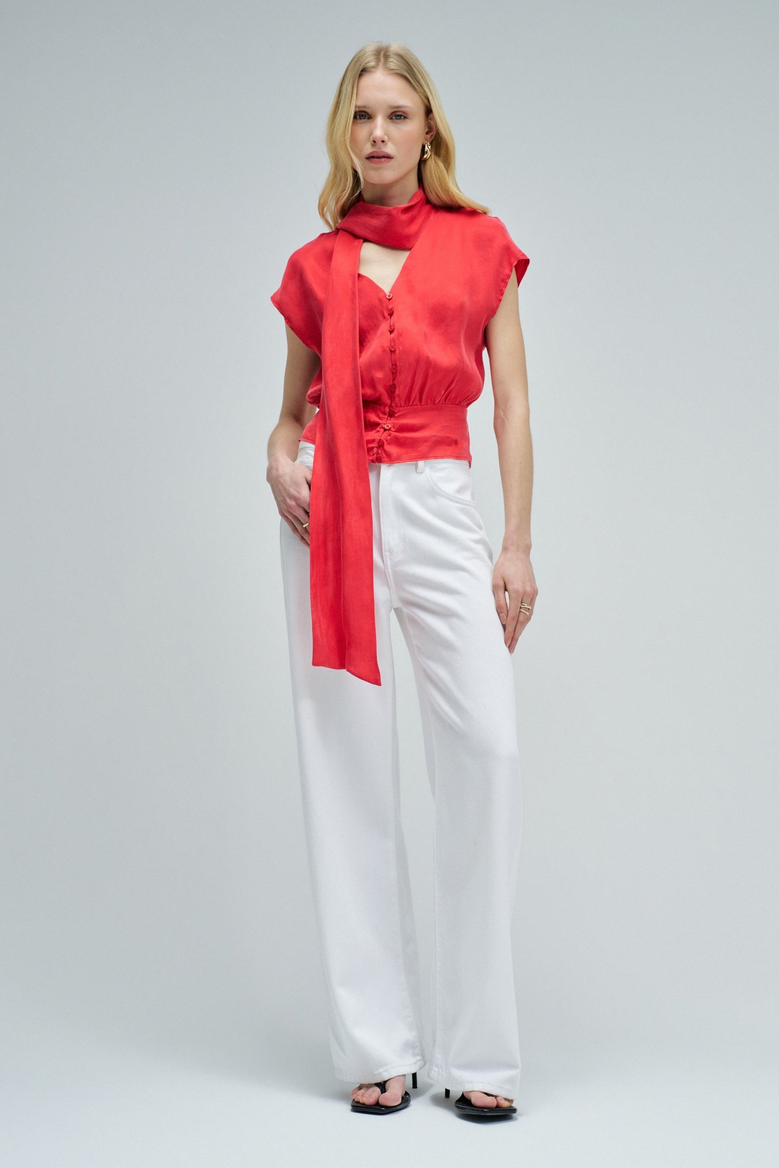 Corset Blouse Style in Dark Red Hemden Salsa Jeans
