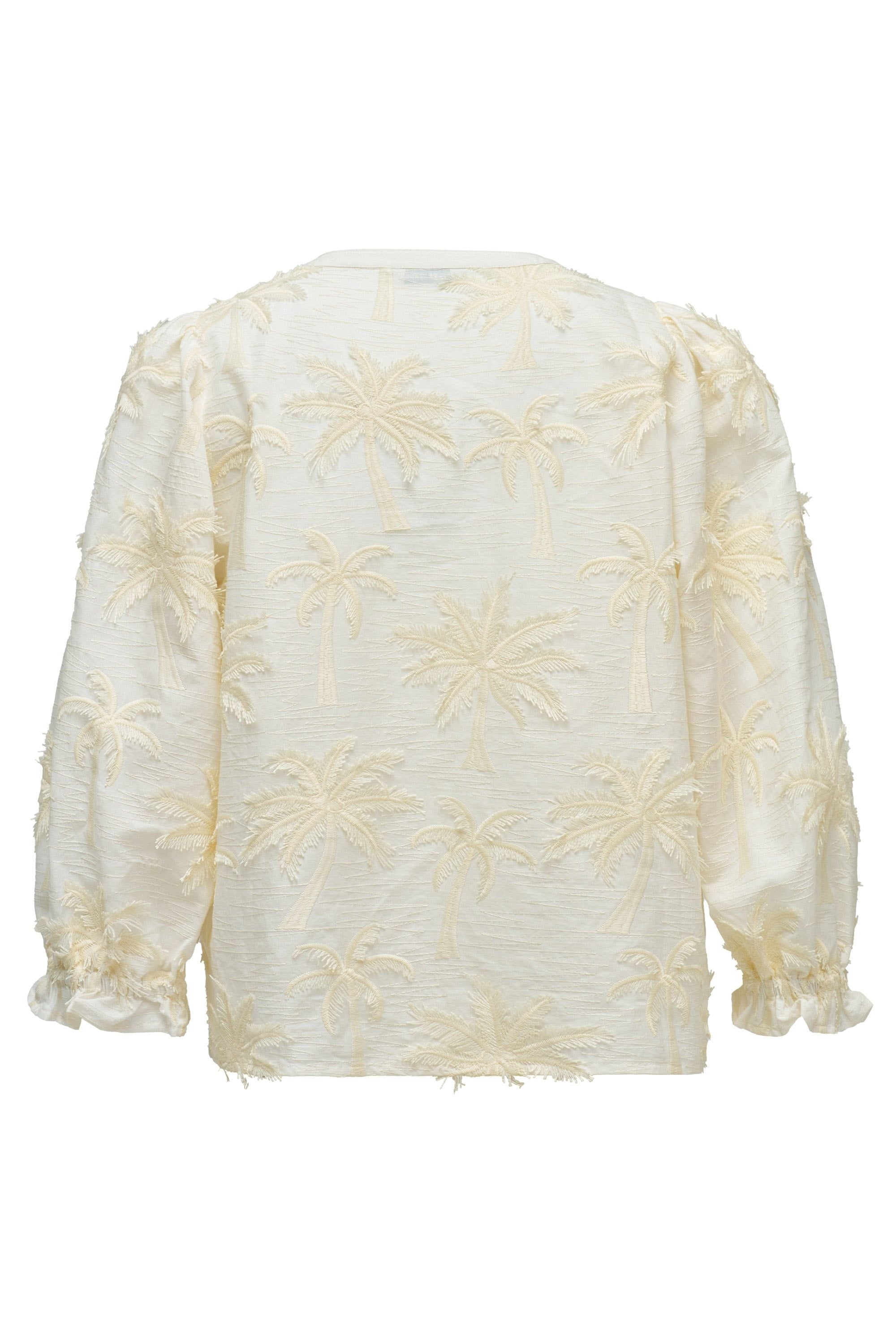 Blouse Textured 3D Fabric Effect in Light Pearl V1 Hemden Salsa Jeans