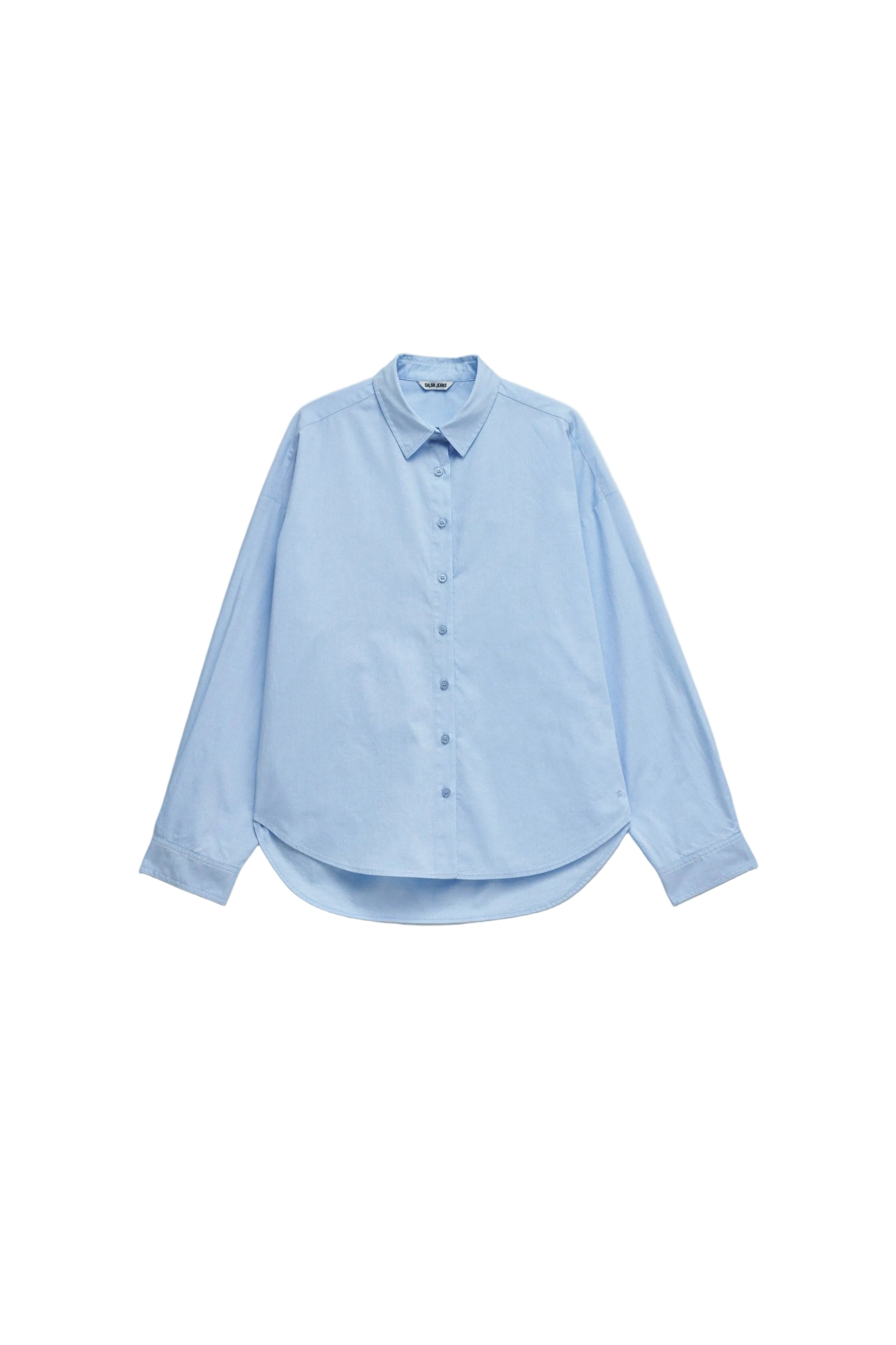 Oversize Basic Shirt in Light Blue Hemden Salsa Jeans
