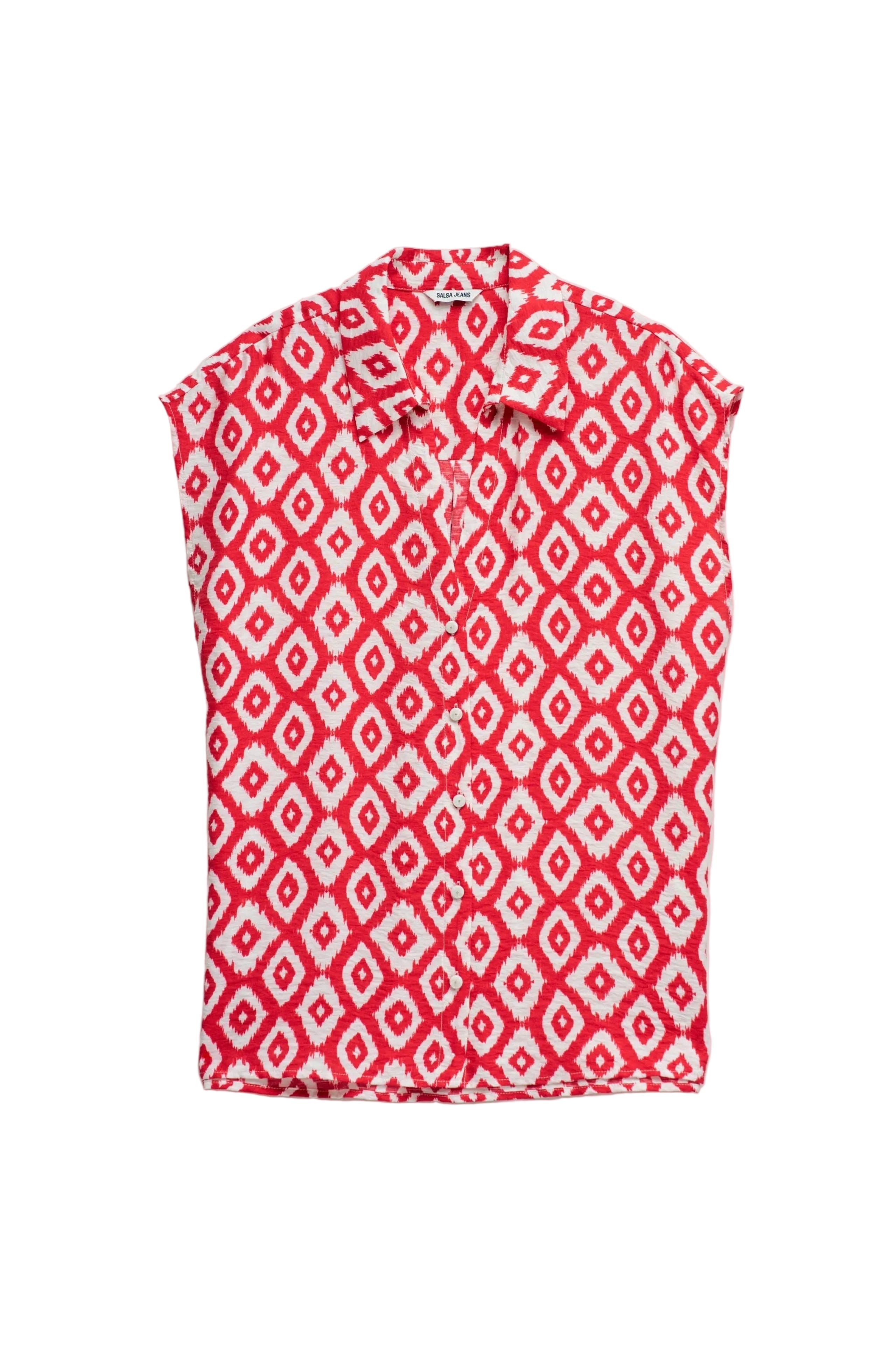 Basic Sleeveless Shirt in Light Pearl V1 Hemden Salsa Jeans