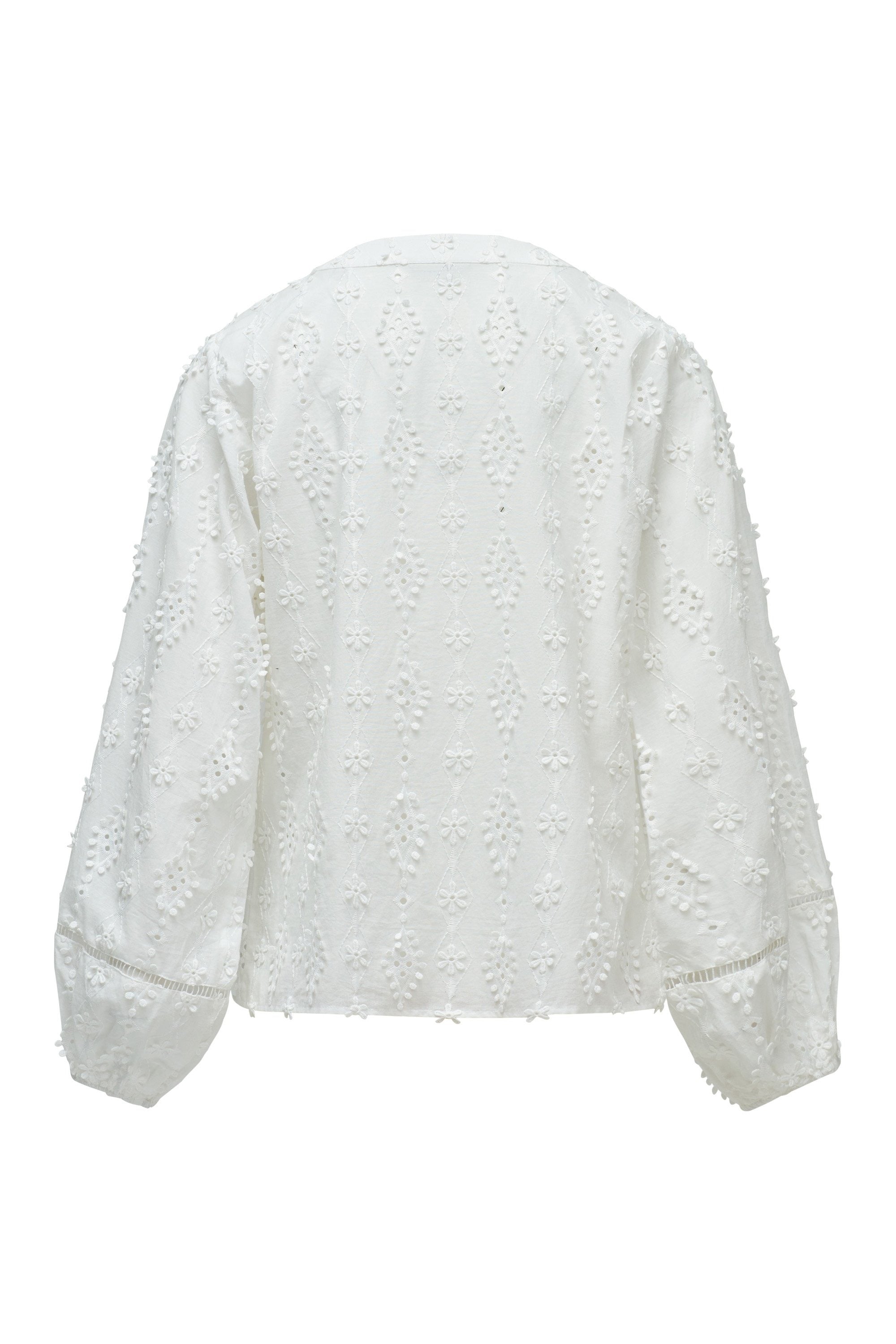 Textured Shirt Lace Detail in White Hemden Salsa Jeans