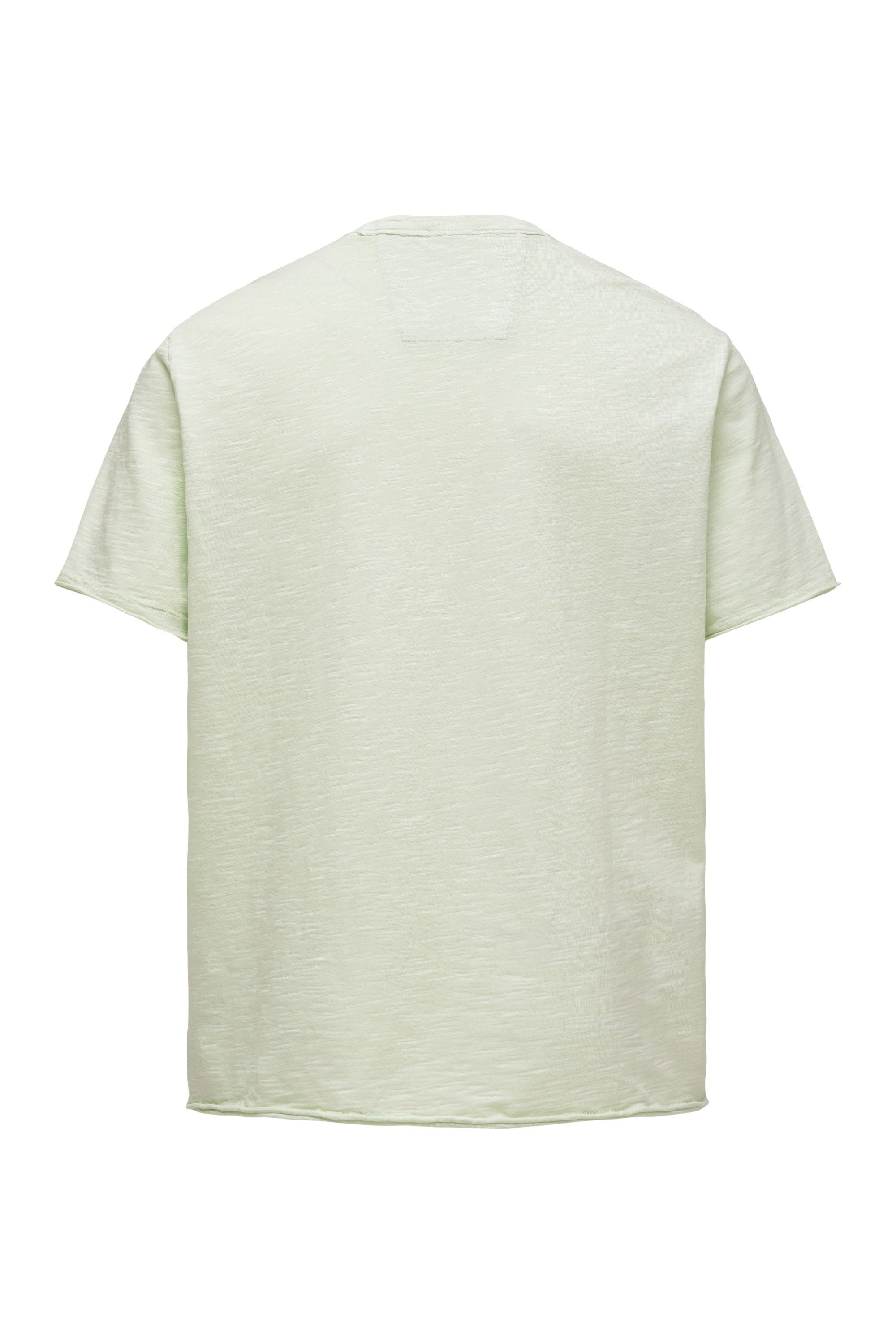 T-Shirt Slub Jersey Raw Edge in Light Green V1 T-Shirts Salsa Jeans