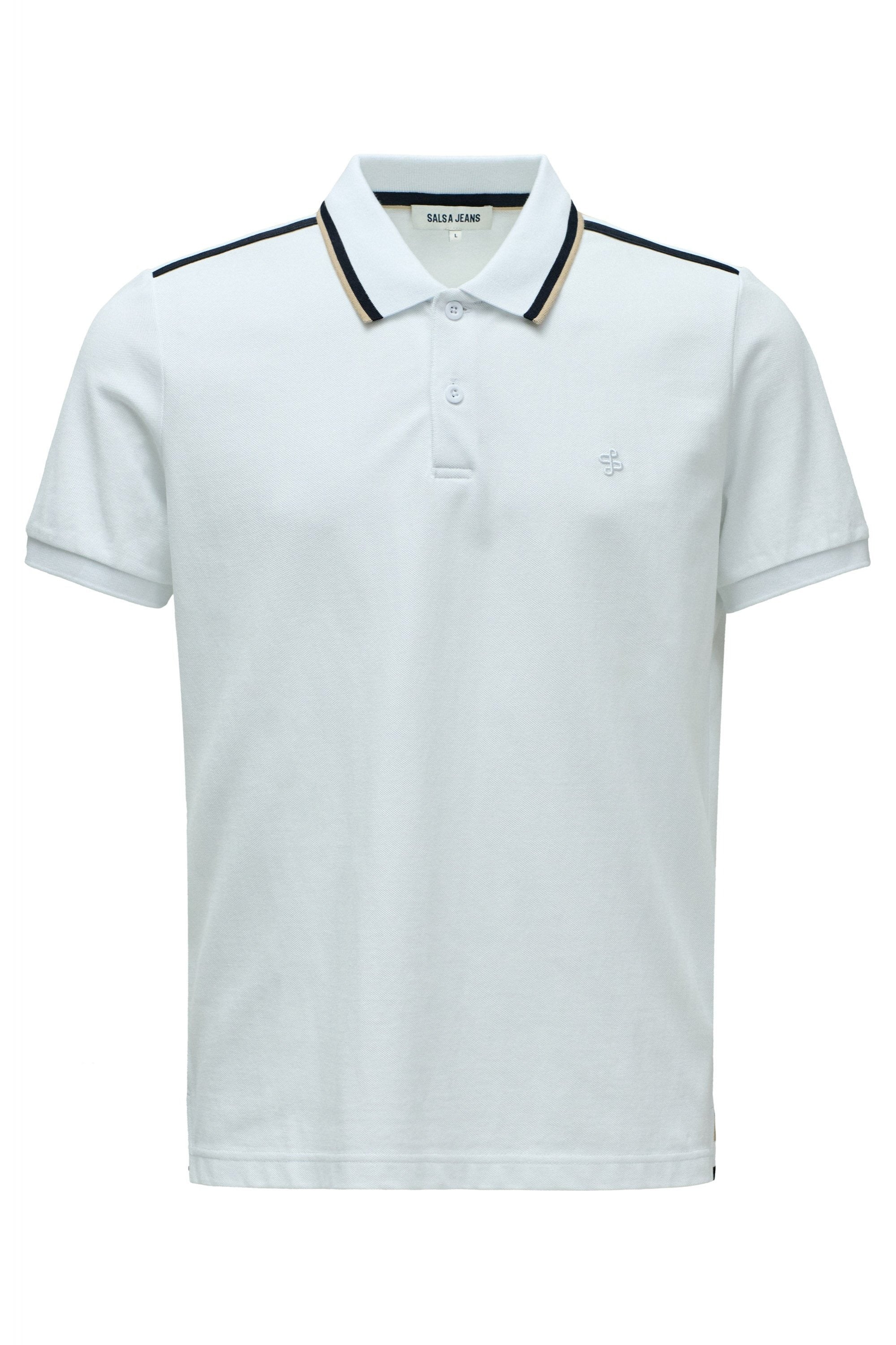 Polo Regular Fit Sport Tape in White T-Shirts Salsa Jeans