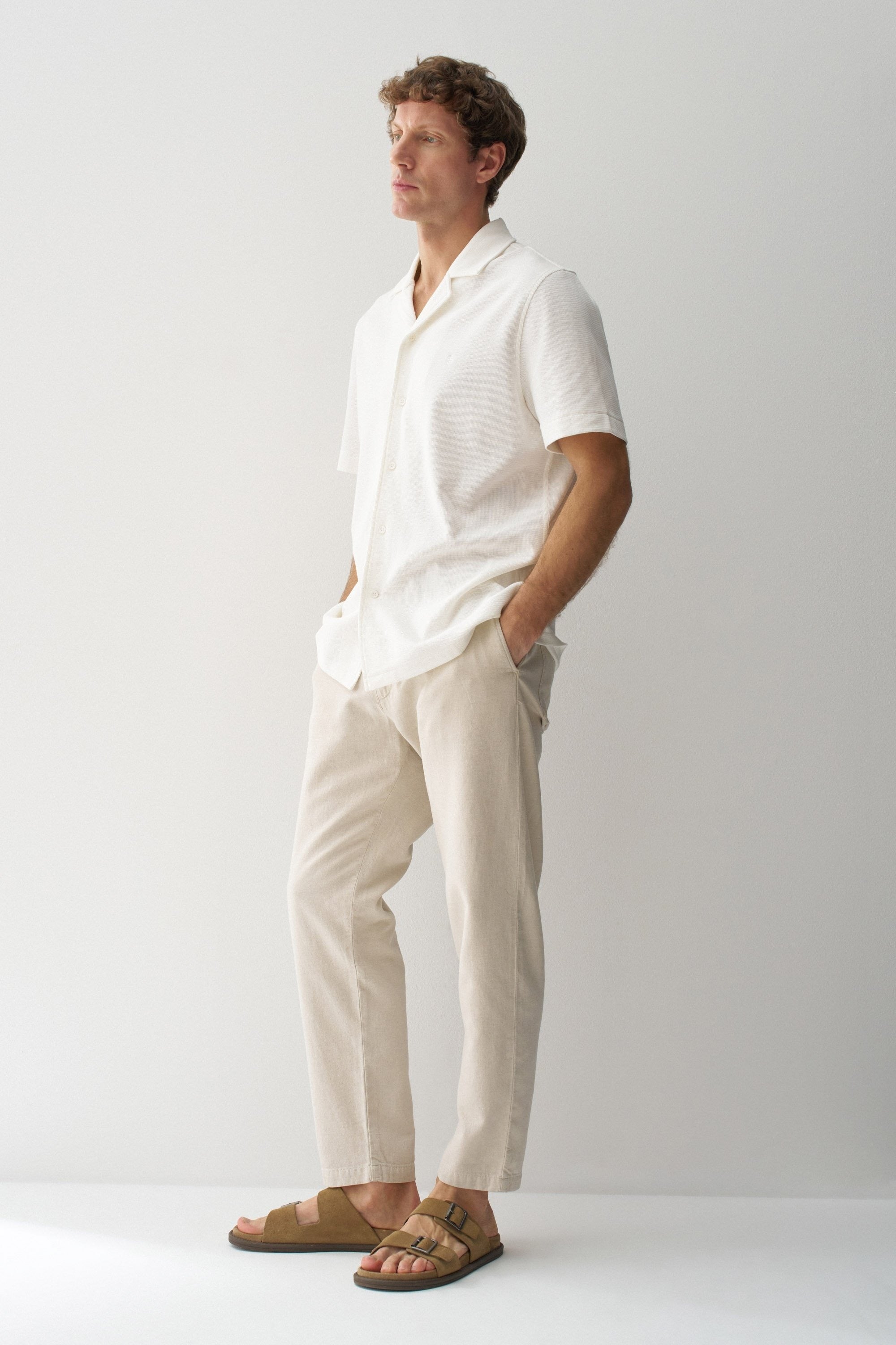 Shirt Textured Waffle in Light Pearl V2 Hemden Salsa Jeans