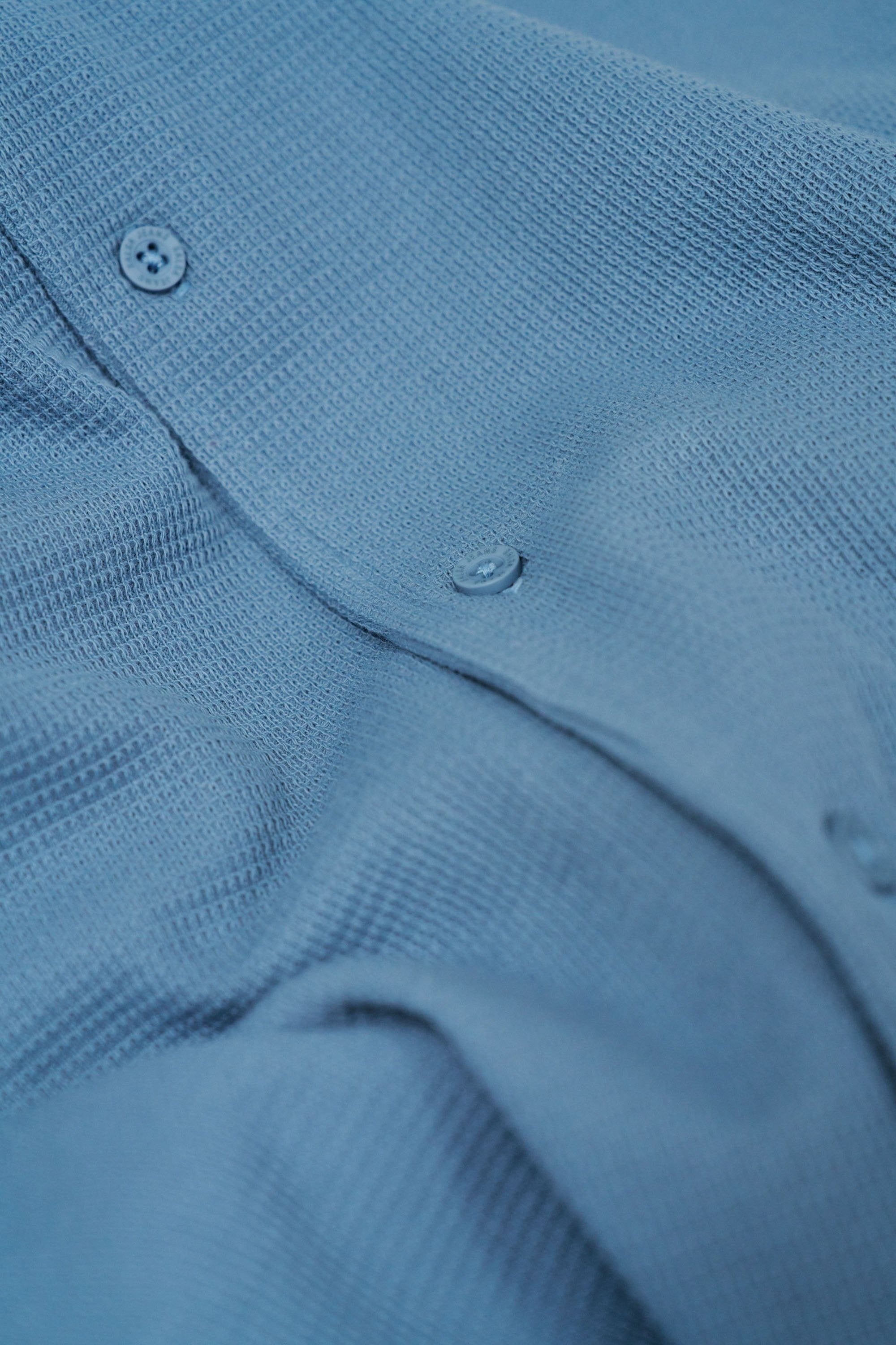 Shirt Textured Waffle in Medium Blue V1 Hemden Salsa Jeans
