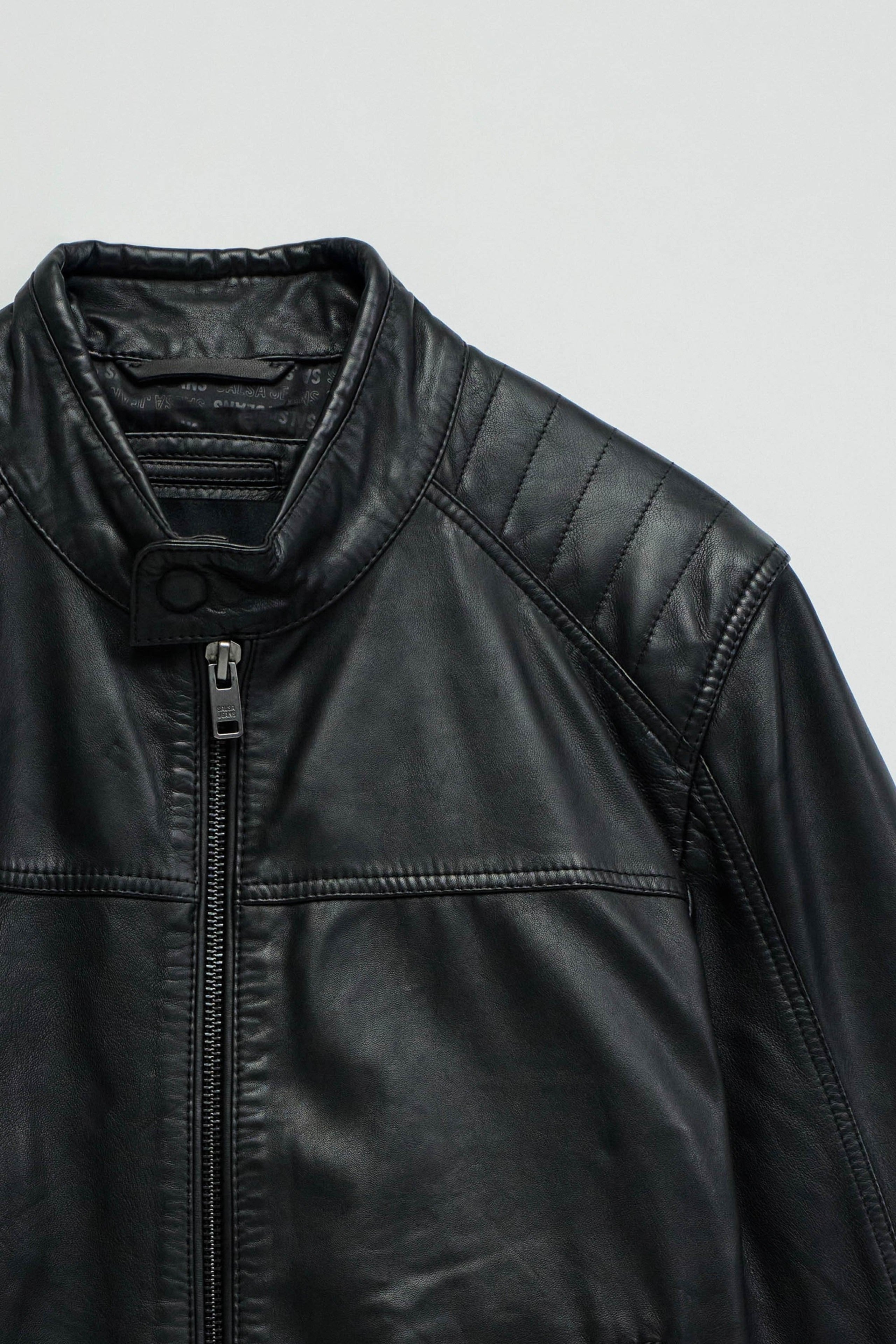 Faux Leather Bikerjacke in Black Jacken Salsa Jeans