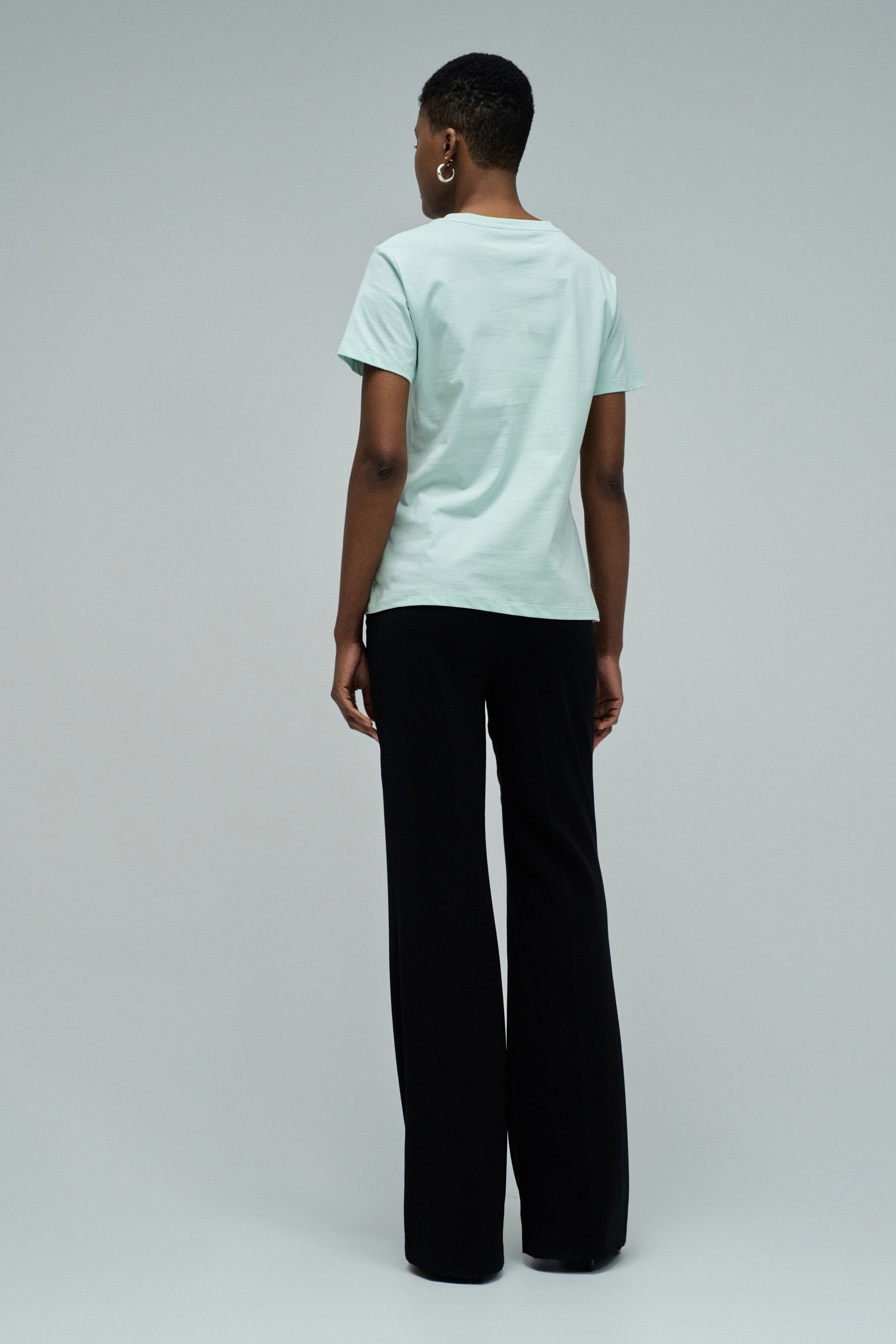 Flower Print T-Shirt in Light Green T-Shirts Salsa Jeans