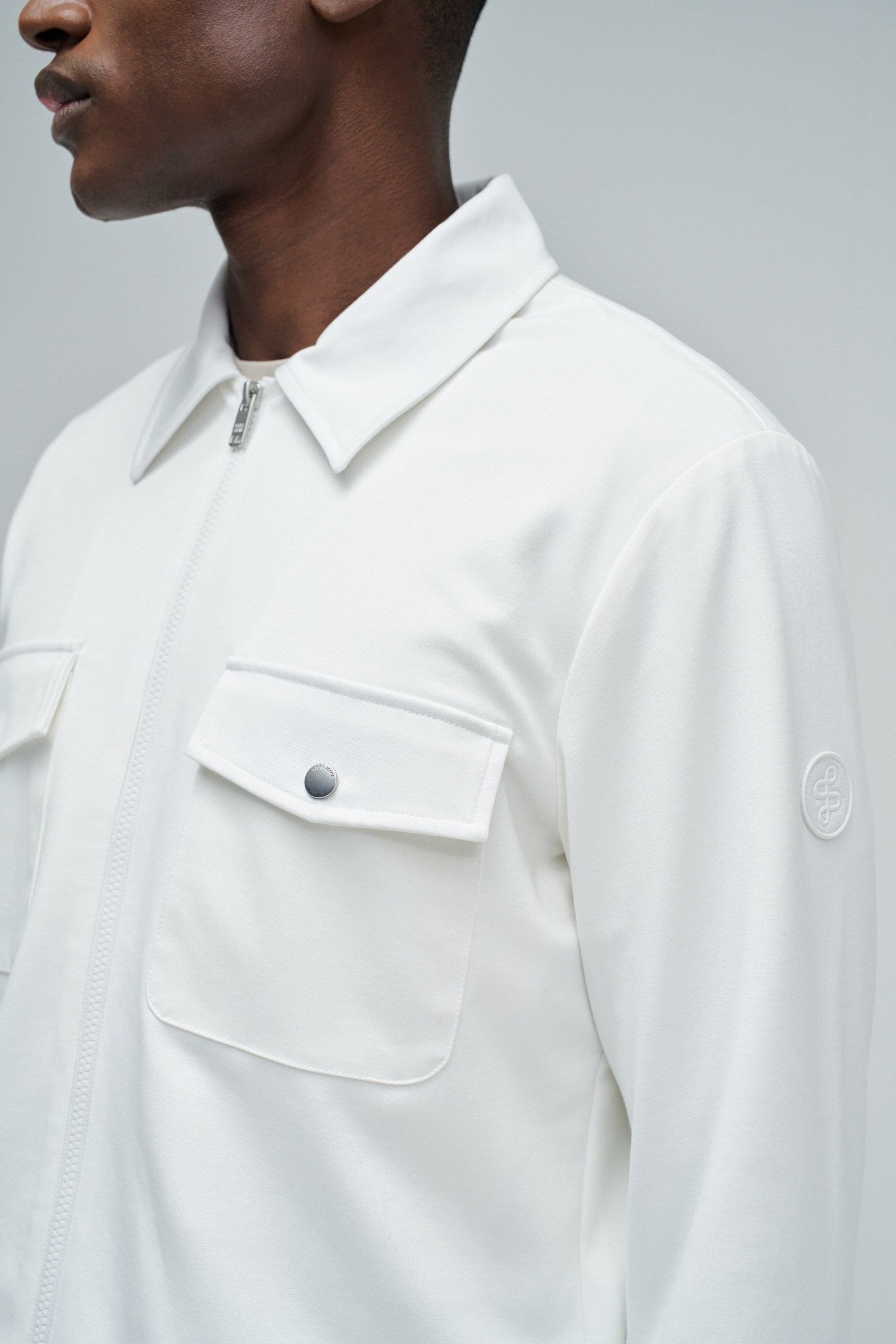 Ensemble overshirt interlock en Light Pearl V2