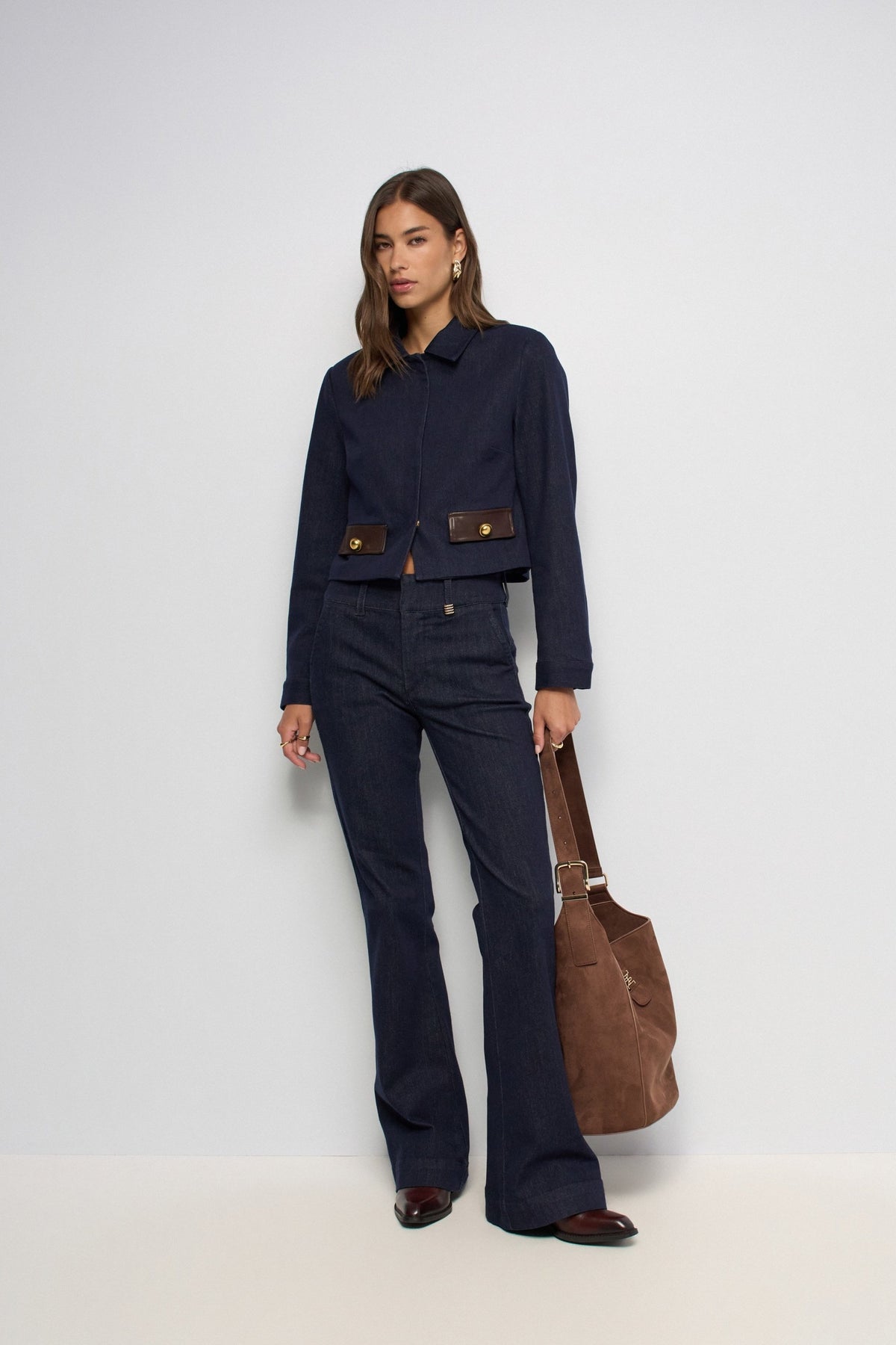 Jeansjacke mit Metallknöpfen in Dark Wash Jacken Salsa Jeans