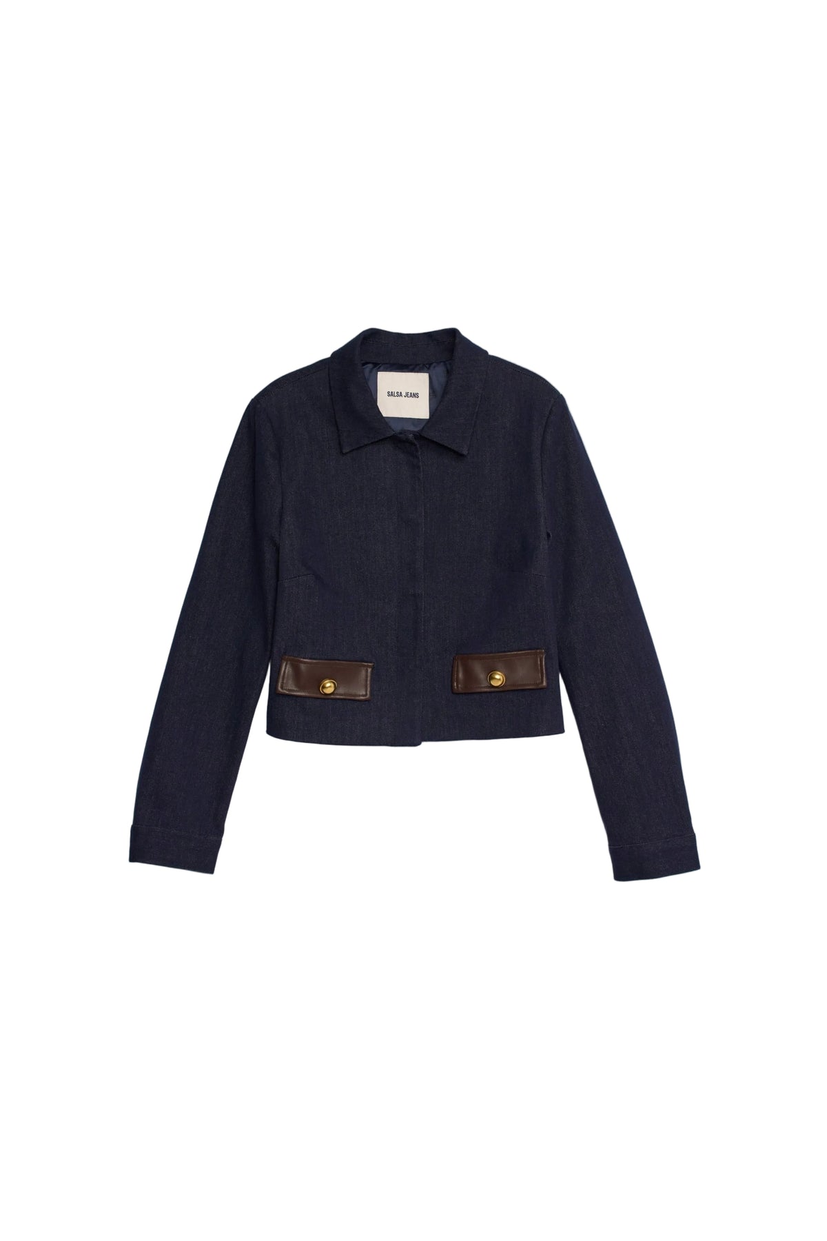 Jeansjacke mit Metallknöpfen in Dark Wash Jacken Salsa Jeans