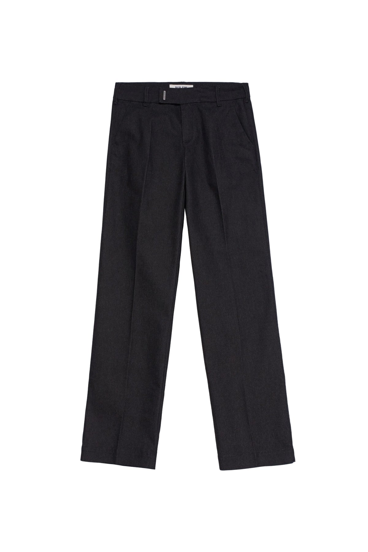 Flared Chino mit Taillendetail in Black Hosen Salsa Jeans