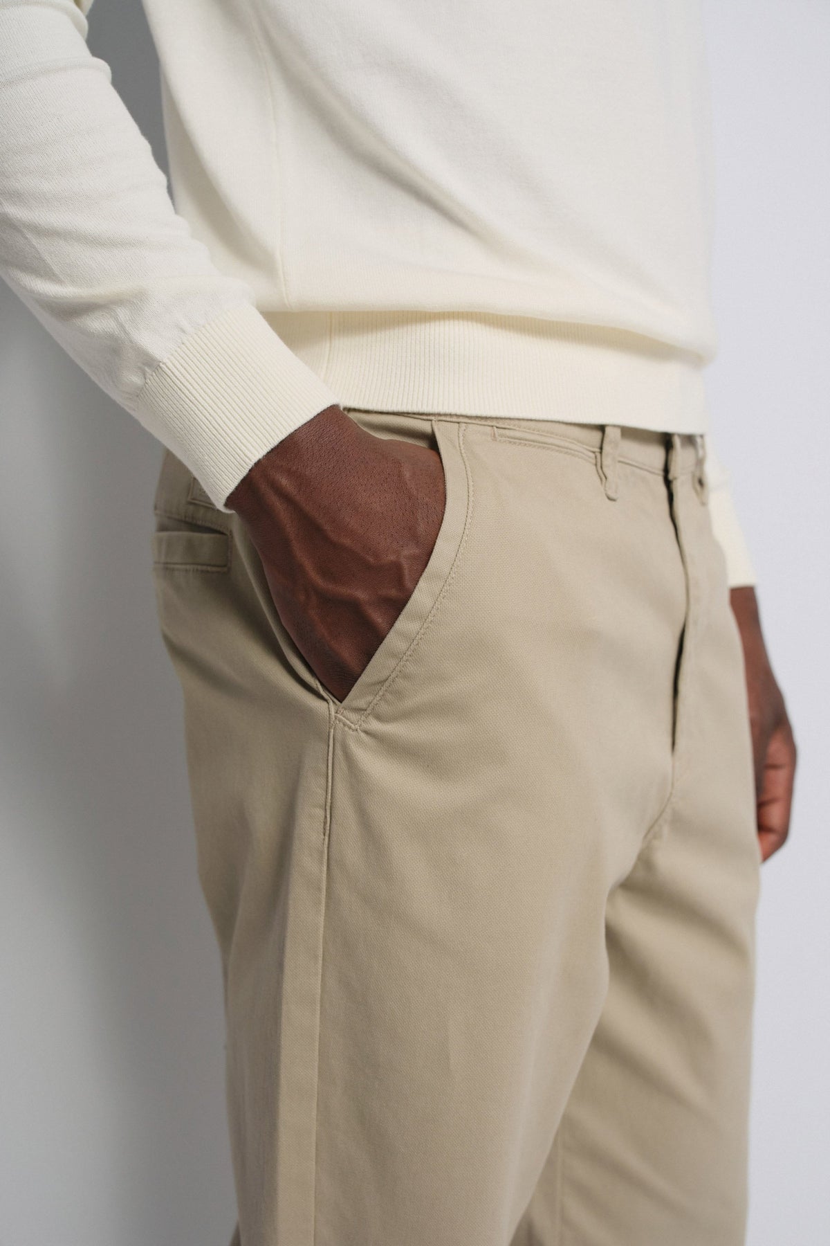 Relaxed Fit Chinohose in Medium Beige Hosen Salsa Jeans