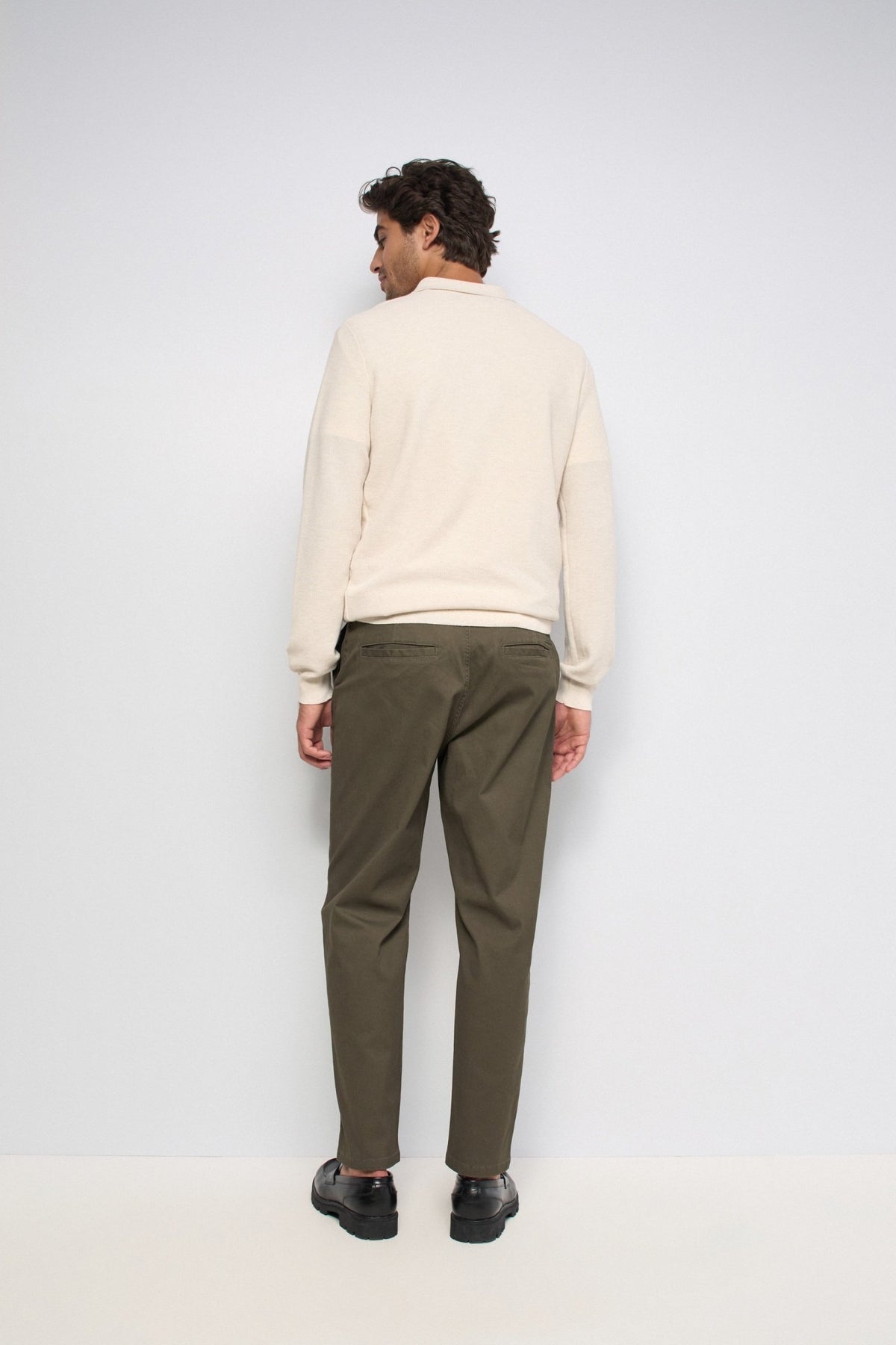 Relaxed Fit Chinohose in Dark Green Hosen Salsa Jeans