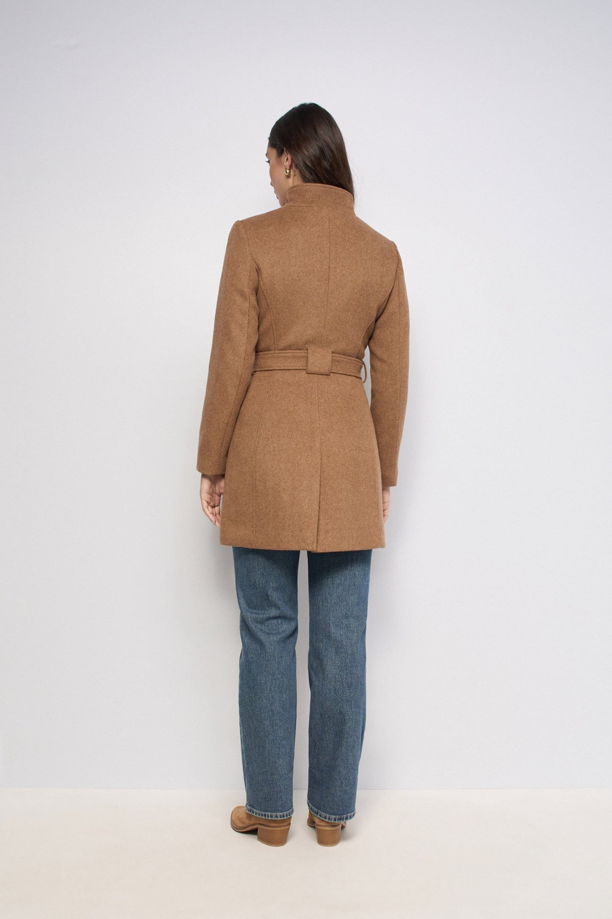Wollmantel mit Knopfdetail in White Jacken Salsa Jeans
