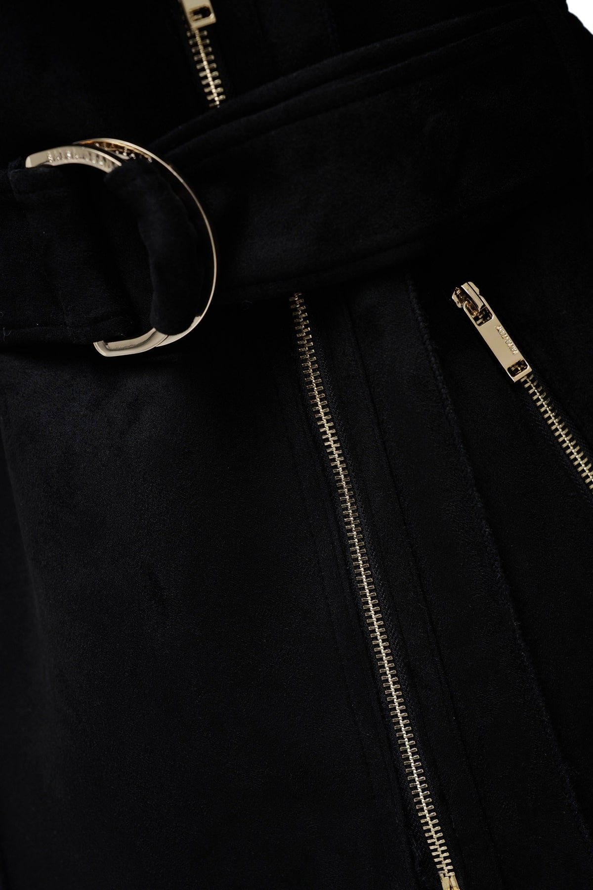 Langer Shearling Mantel in Black Jacken Salsa Jeans