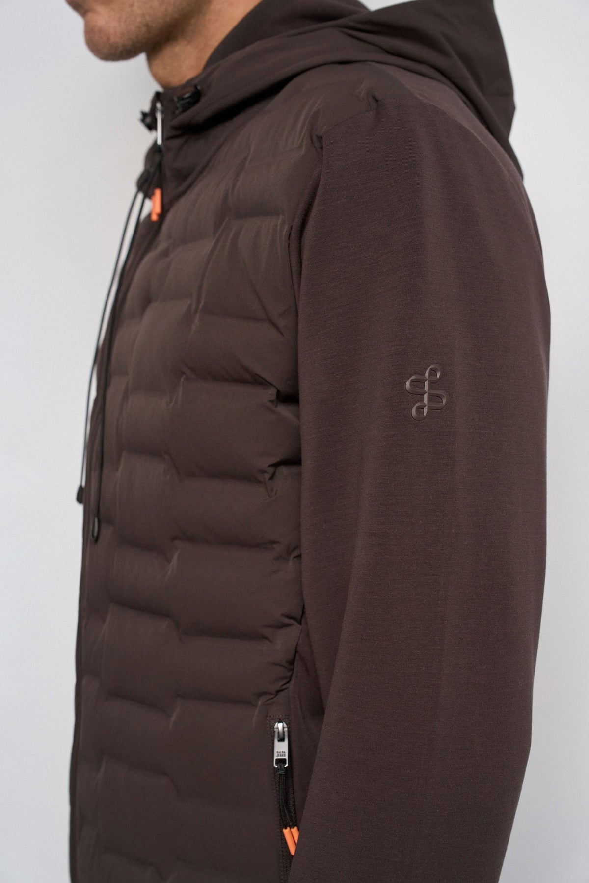Leichte Jacke mit Steppung in Dark Brown Jacken Salsa Jeans