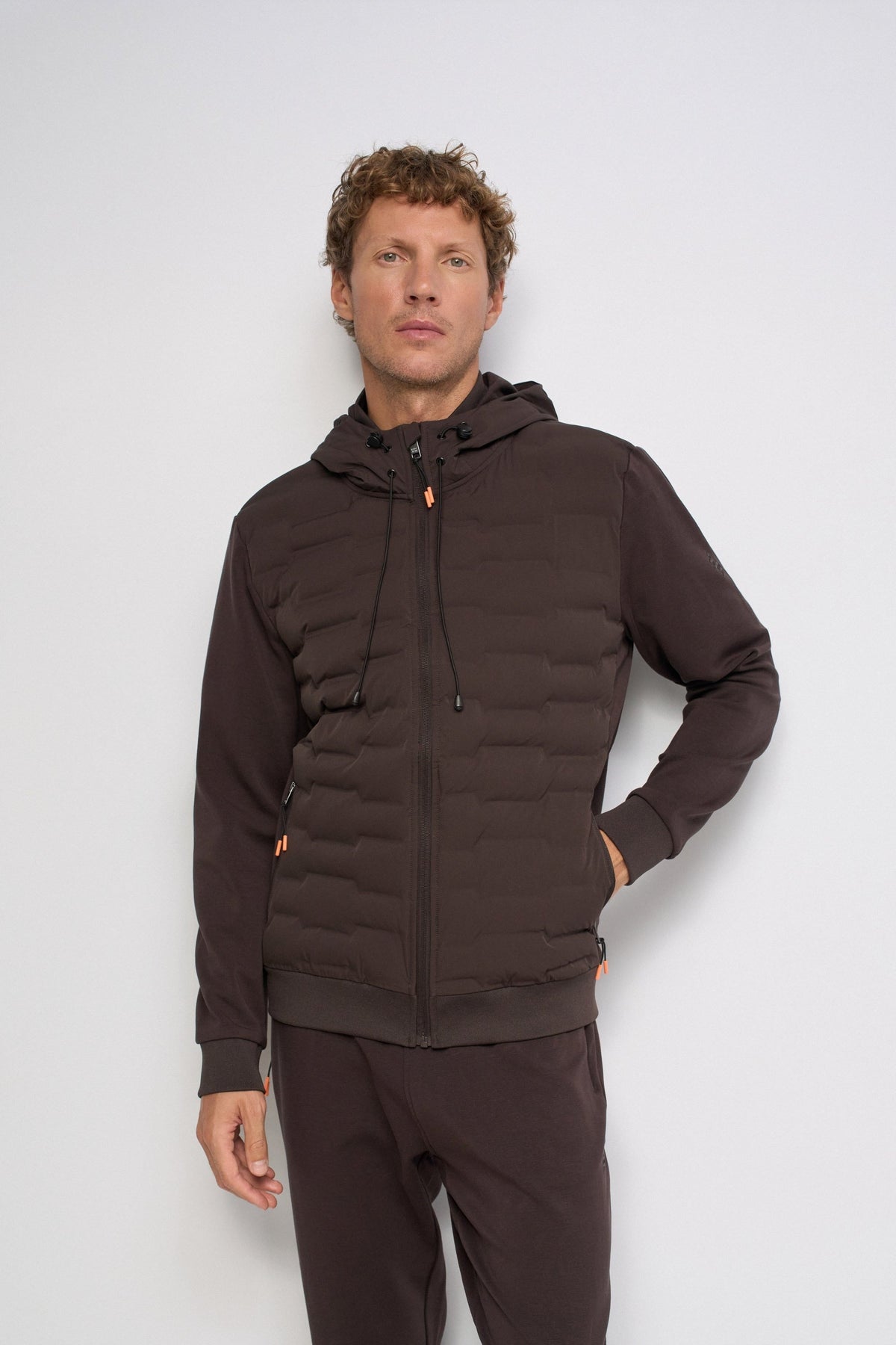 Leichte Jacke mit Steppung in Dark Brown Jacken Salsa Jeans
