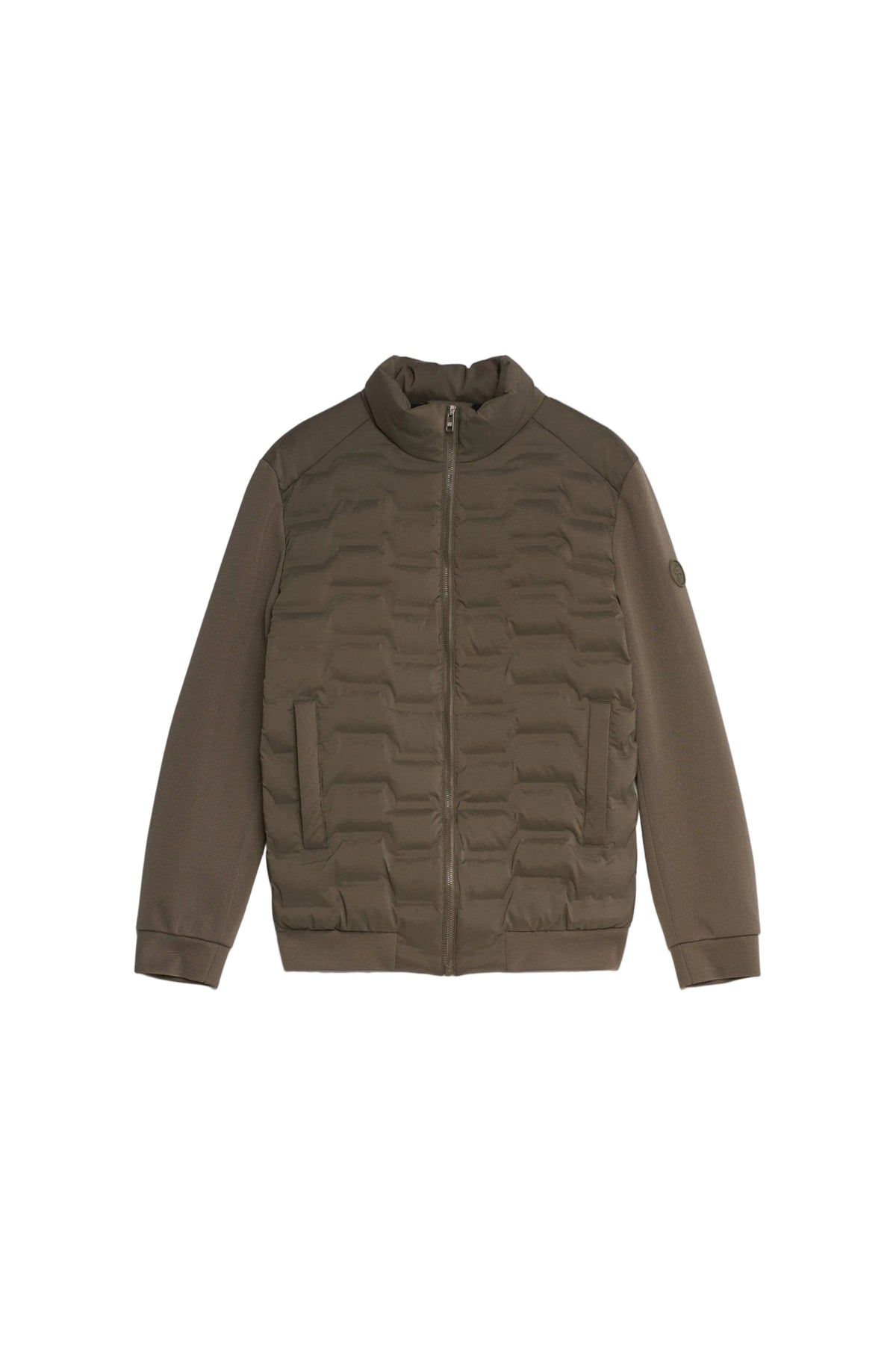 Steppjacke mit Strickärmeln in Medium Green Jacken Salsa Jeans