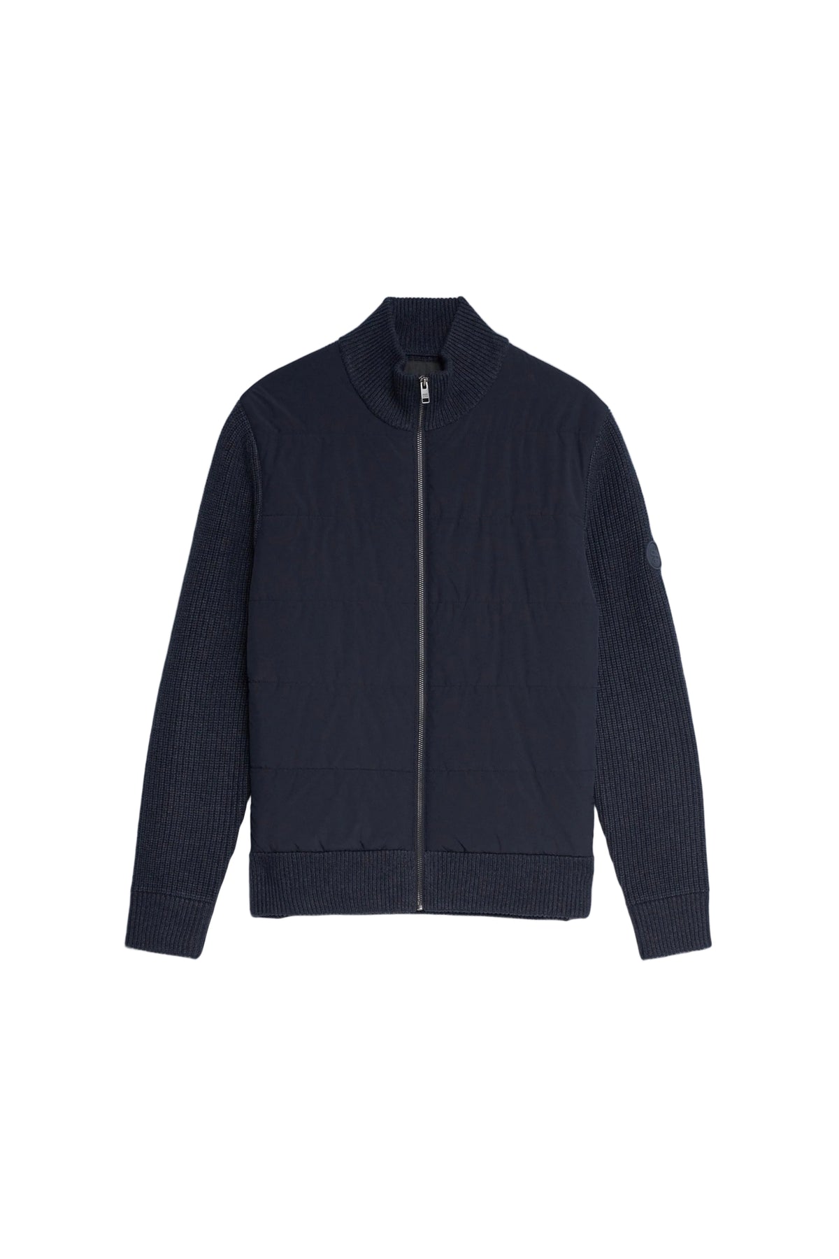 Strickjacke mit Steppdetails in Dark Blue