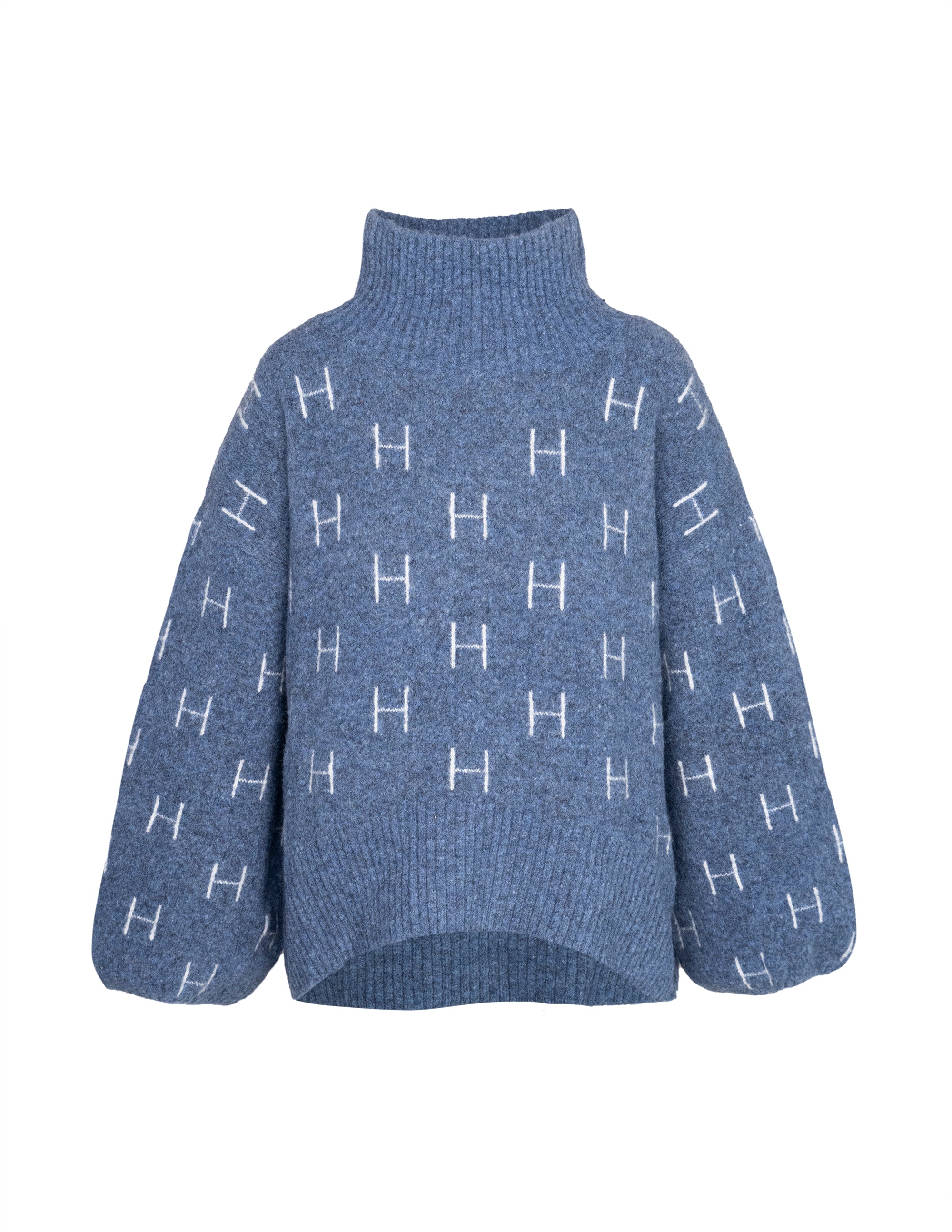 FAM Sweater Short in Blue Pullover Hést   