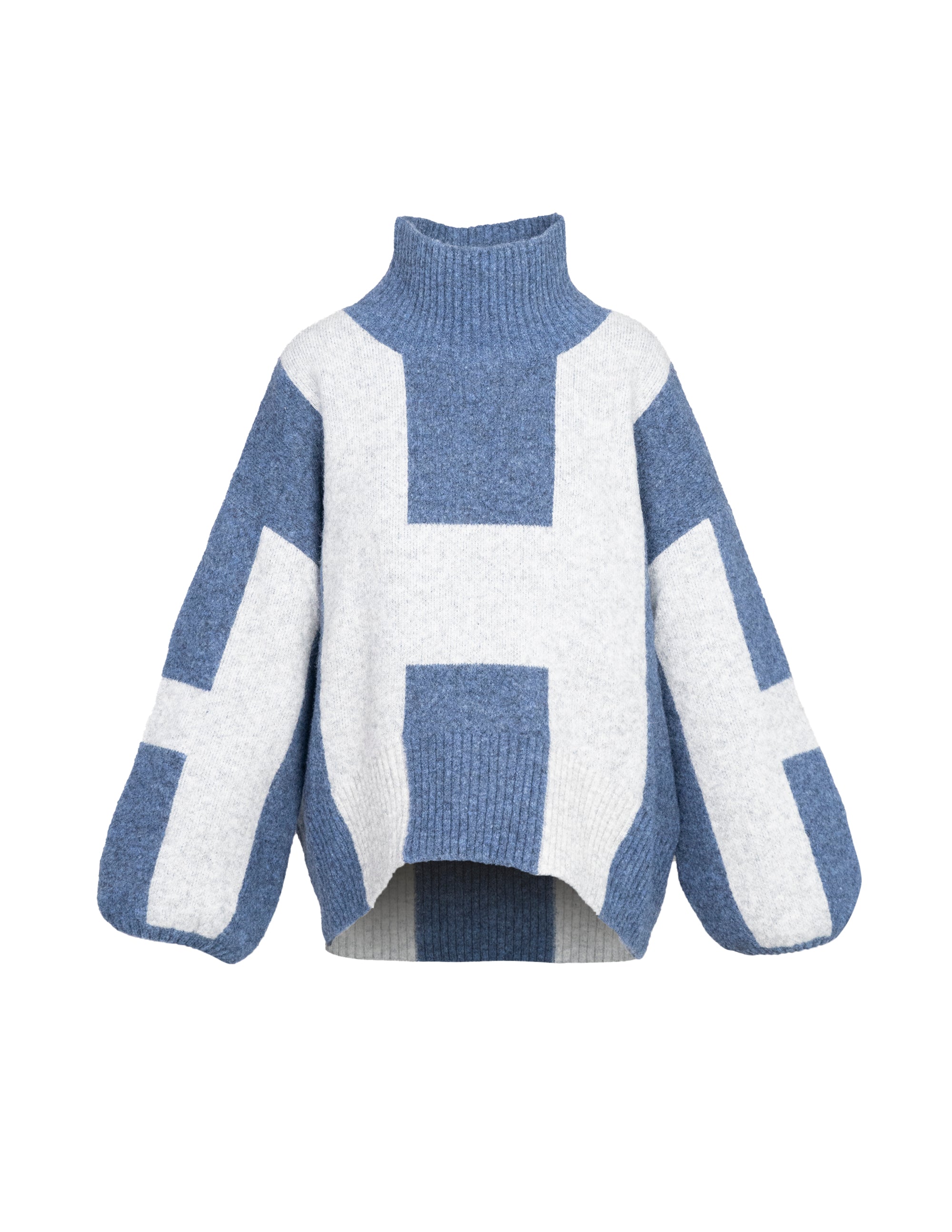 ISA Sweater in Blue/grey melange Pullover Hést   