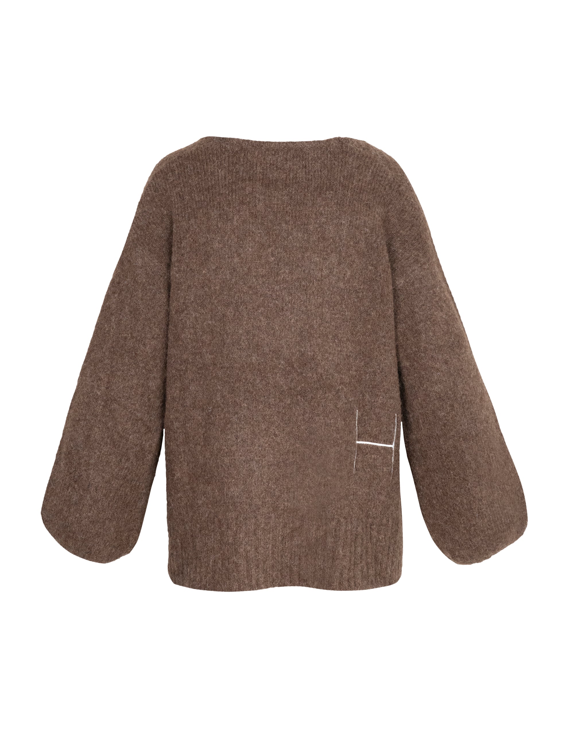 SOFIE V-neck Sweater in Brown Pullover Hést   