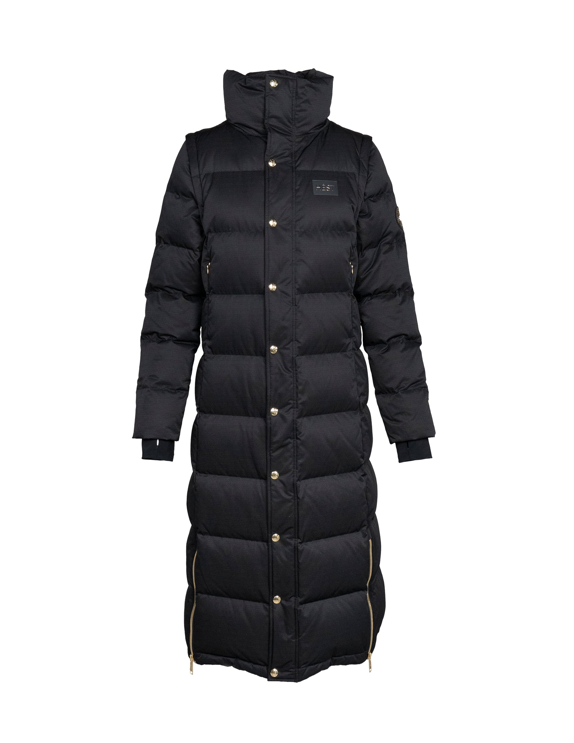 EDDA 2in1 Down Coat/ Vest in Black Jacken Hést   