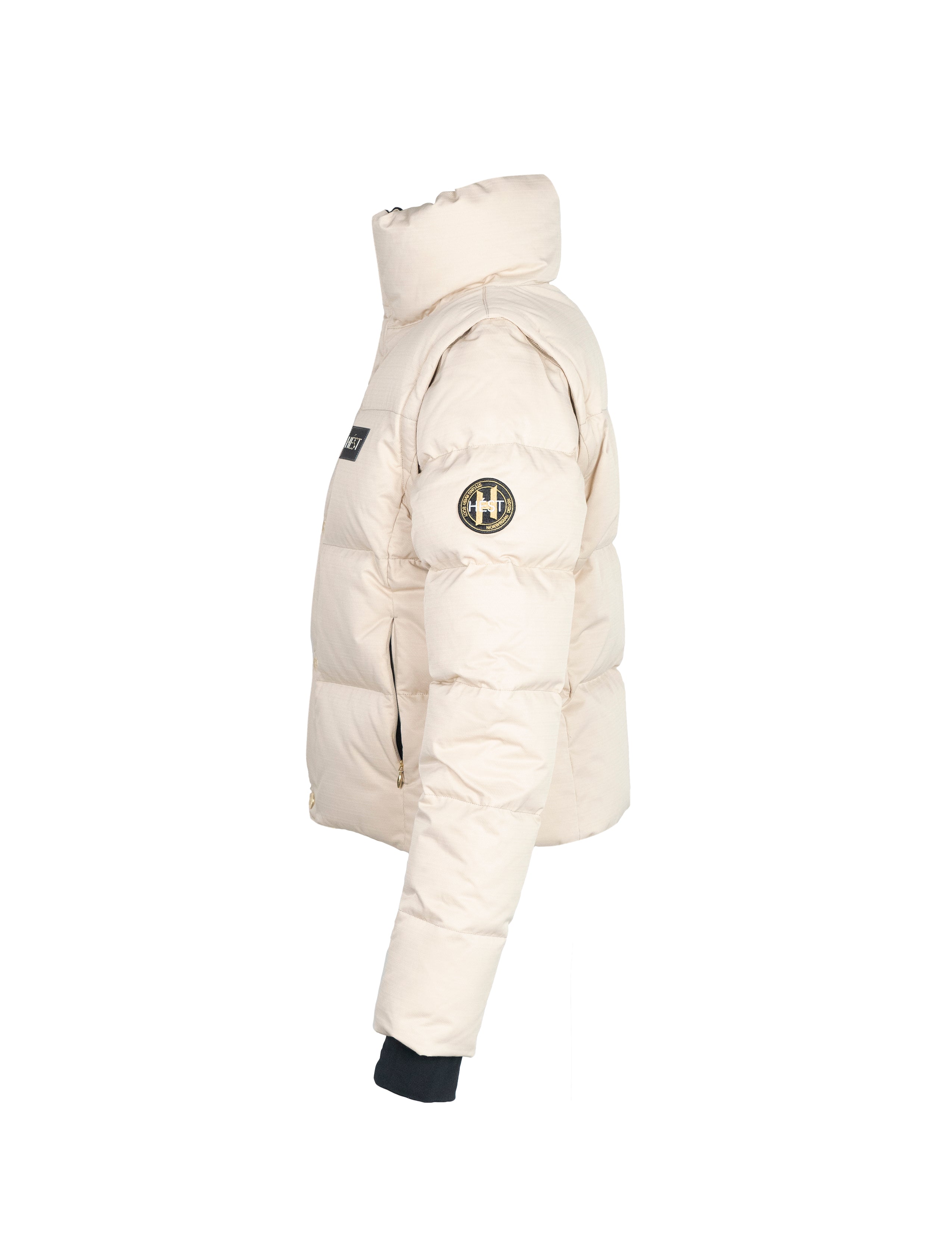 EDDA 2in1 Down Jacket/ Vest in Beige Jacken Hést   