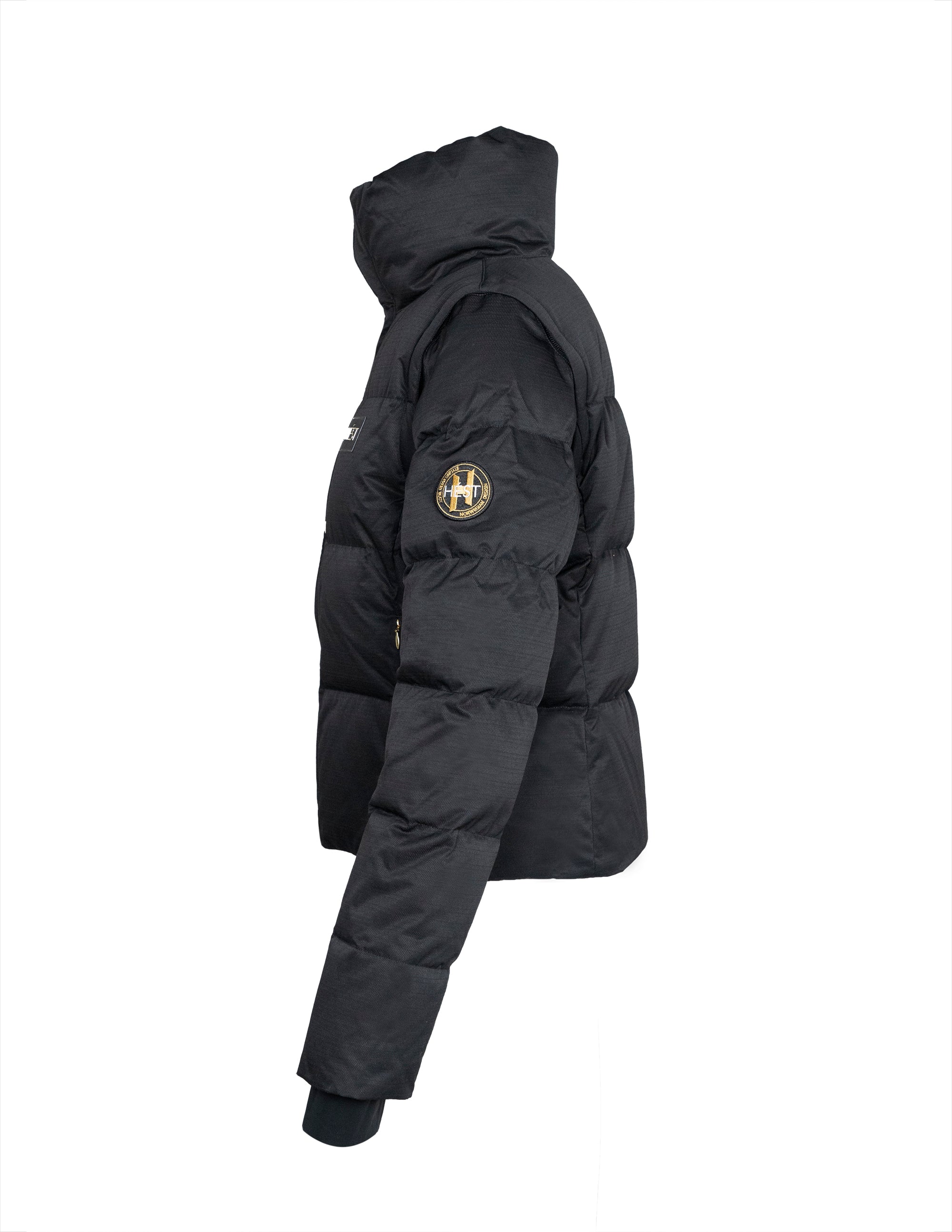 EDDA 2in1 Down Jacket/ Vest in Black Jacken Hést   