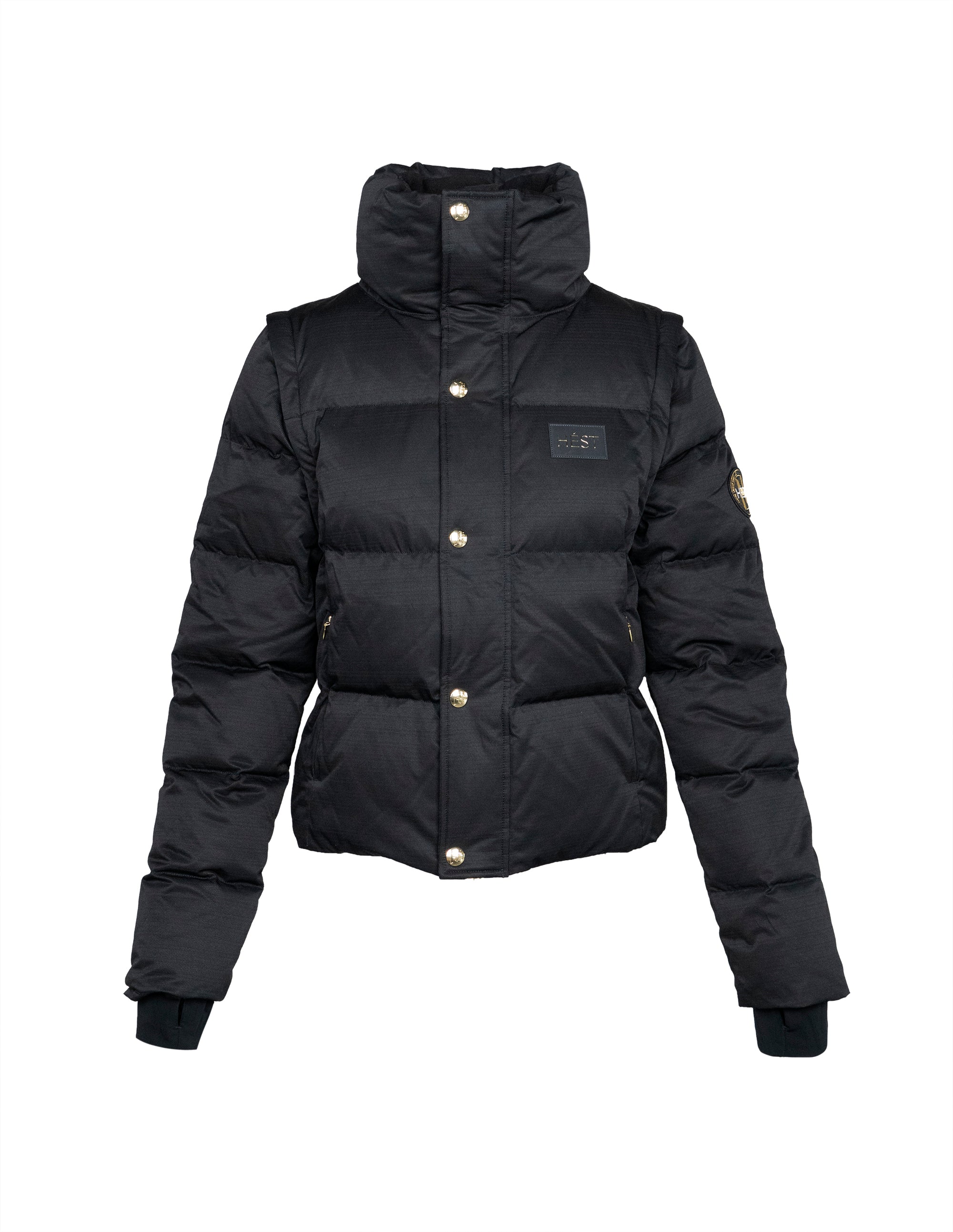 EDDA 2in1 Down Jacket/ Vest in Black Jacken Hést   