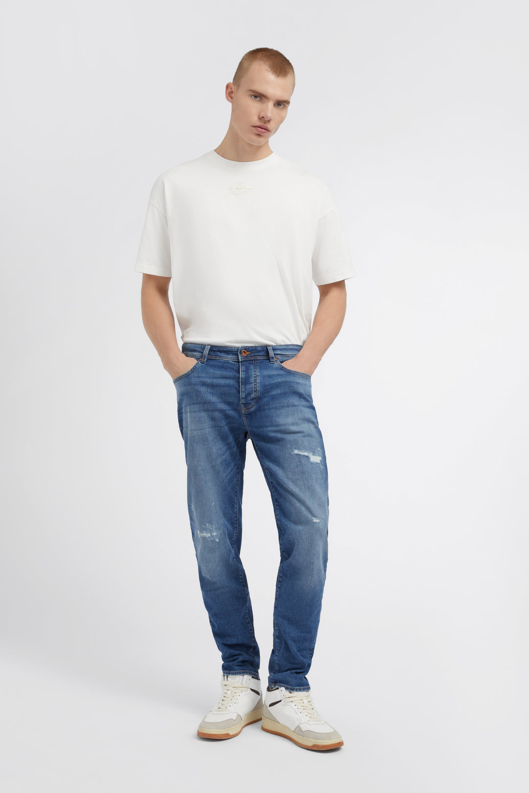 Kevin Carrot in Med Blue Repair Jeans GAS   